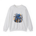 Matching Couple Sweatshirt - Octopus & Jellyfish Matching Couple Comfort Colors Crew Geometric Art His Hers Love Gift - Design A