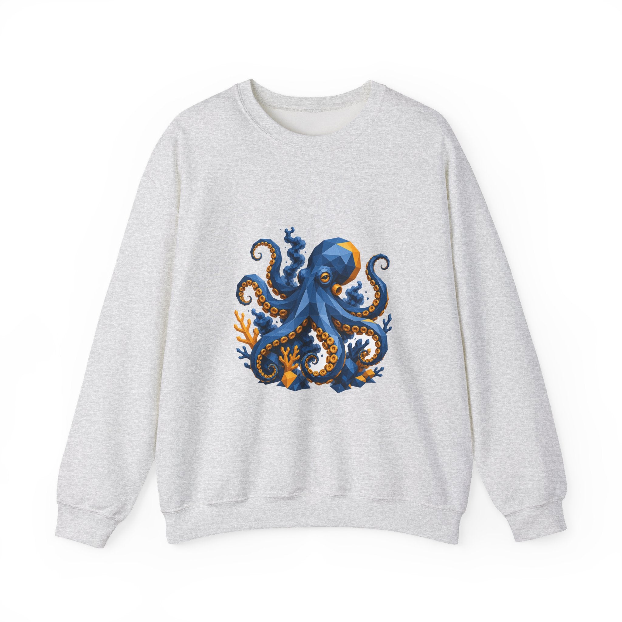 Matching Couple Sweatshirt - Octopus & Jellyfish Matching Couple Comfort Colors Crew Geometric Art His Hers Love Gift - Design A