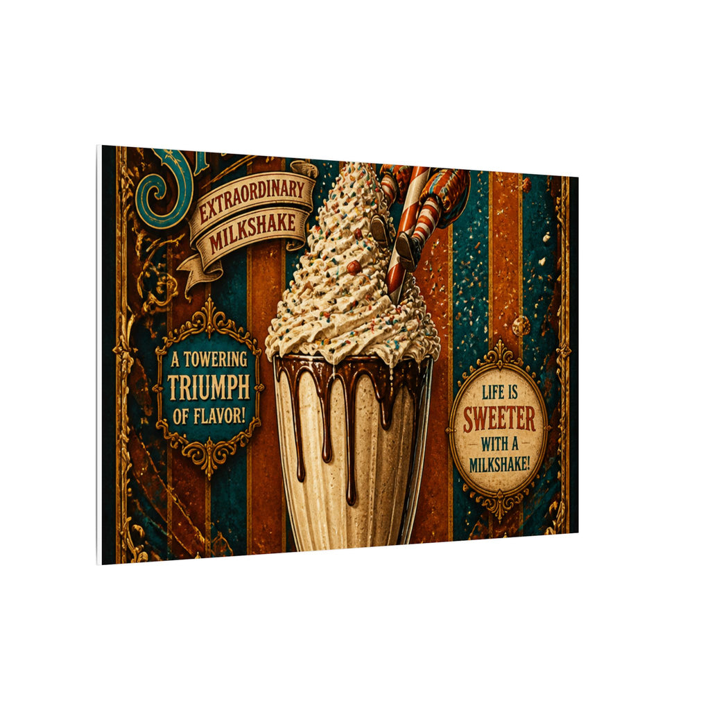 Milkshake Slide Clown Wall Art Canvas 24×36 Baroque Studio Decor Maximalist Print