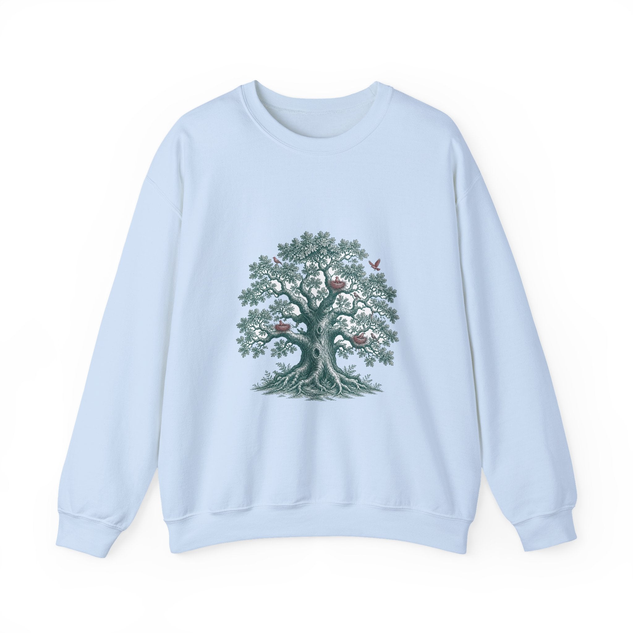 Matching Couple Sweatshirt - Ancient Oak & Deep Roots Matching Couple Premium Fleece Sweatshirt Vintage Art His Hers Honeymoon Gift - Design A