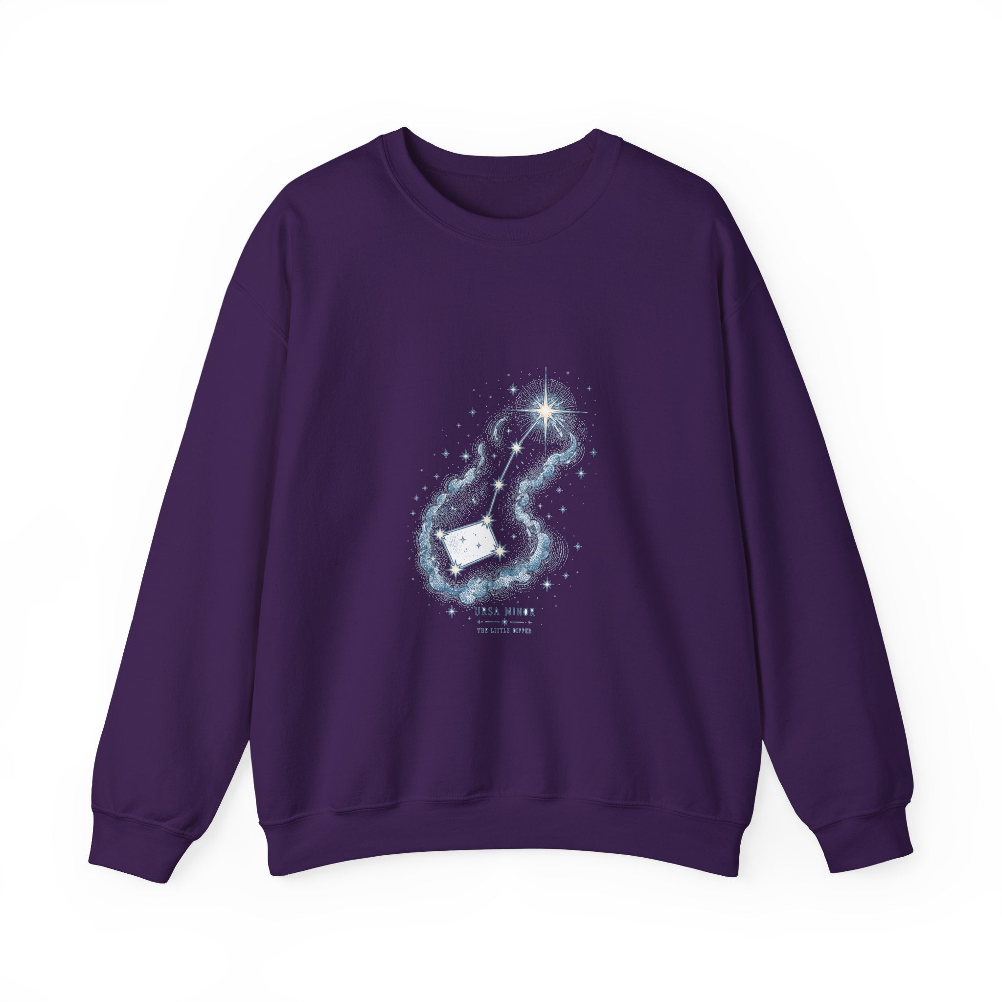 Matching Couple Sweatshirt - Big & Little Dipper Matching Couple Premium Fleece Sweatshirt Hand-Drawn Art His Hers Anniversary Gift - Design B