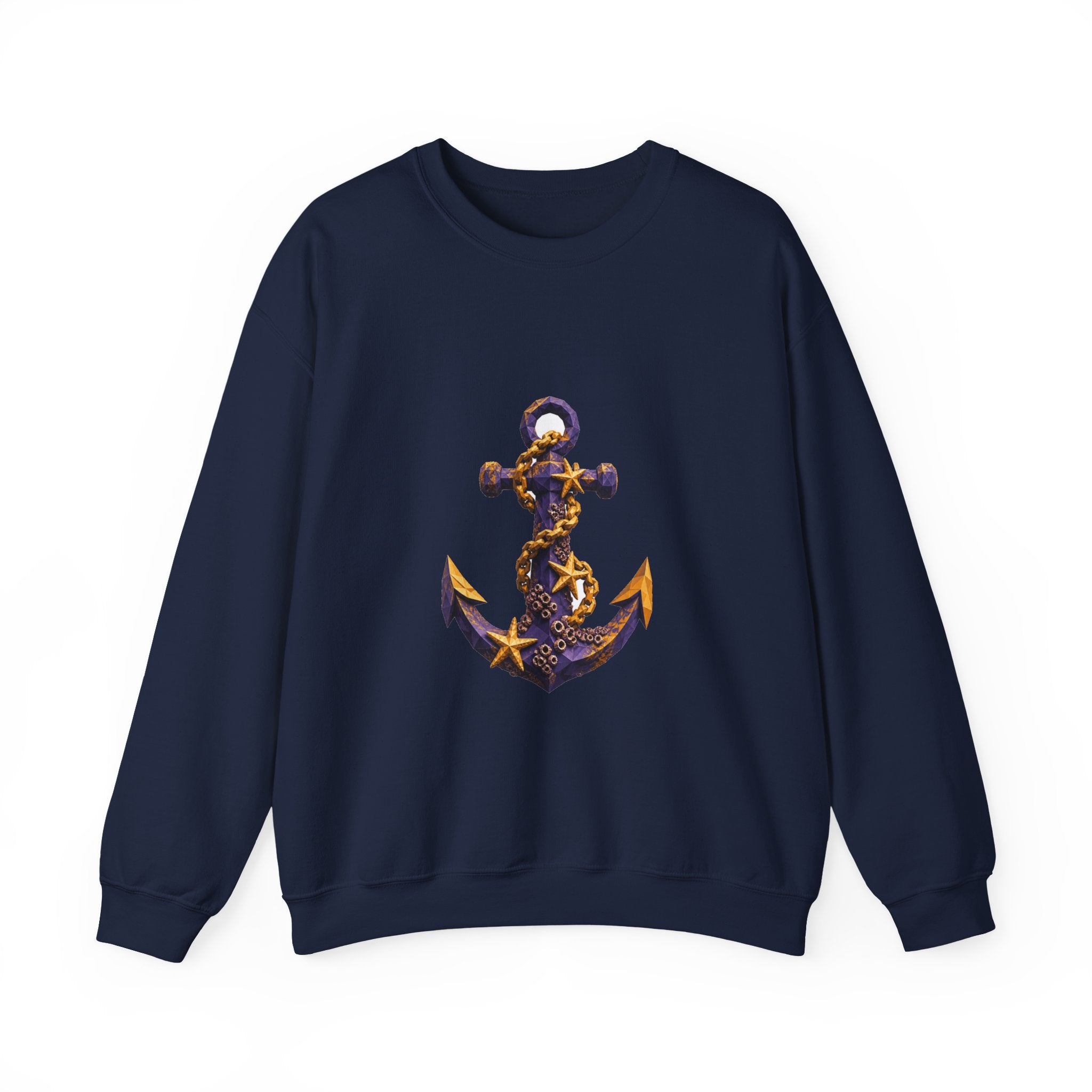 Matching Couple Sweatshirt - Anchor & Sail Matching Couple Crewneck Sweatshirt Geometric Art His Hers Couple Gift - Design A