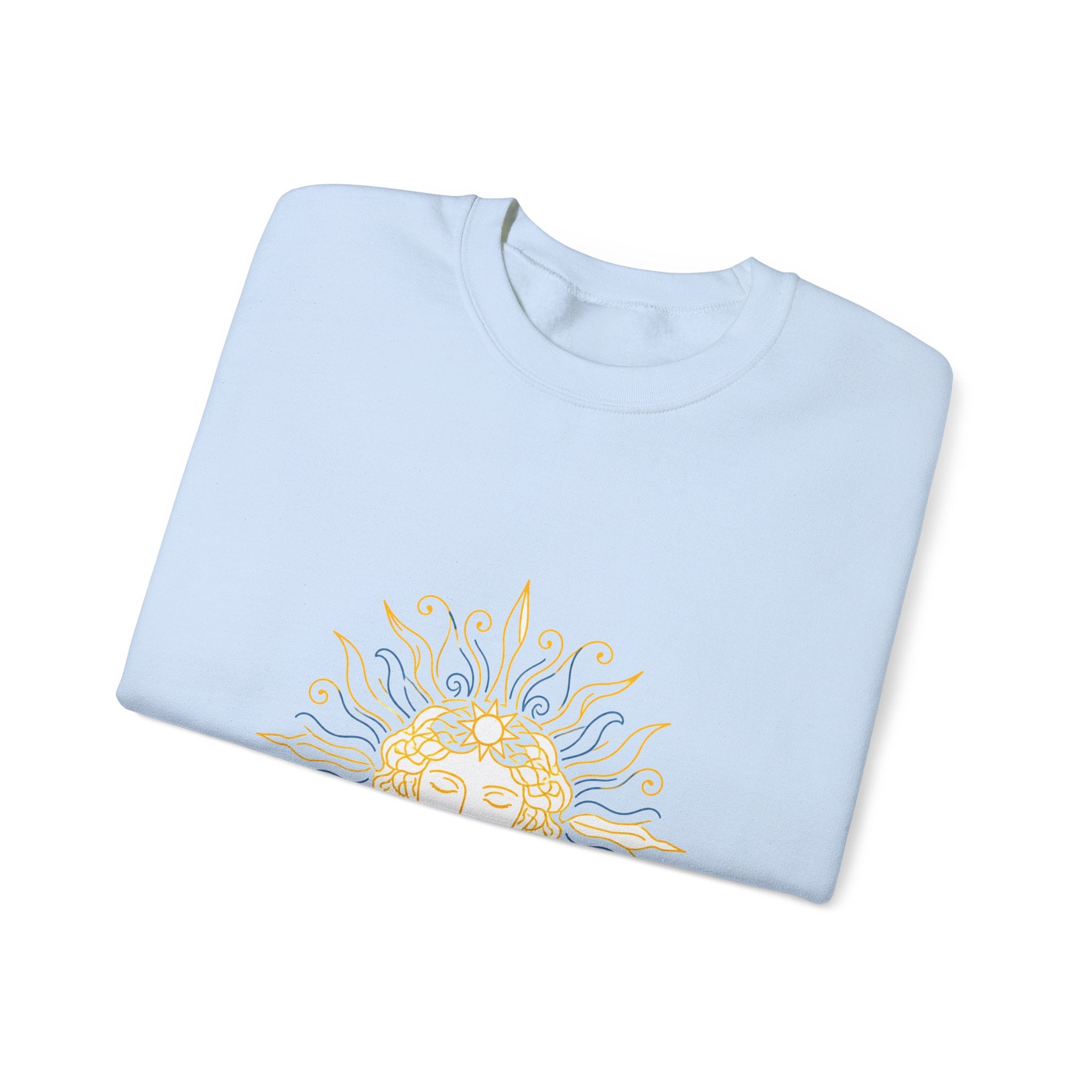 Matching Couple Sweatshirt - Helios & Selene Matching Couple Crewneck Sweatshirt Minimalist Art His Hers Valentine Gift - Design A