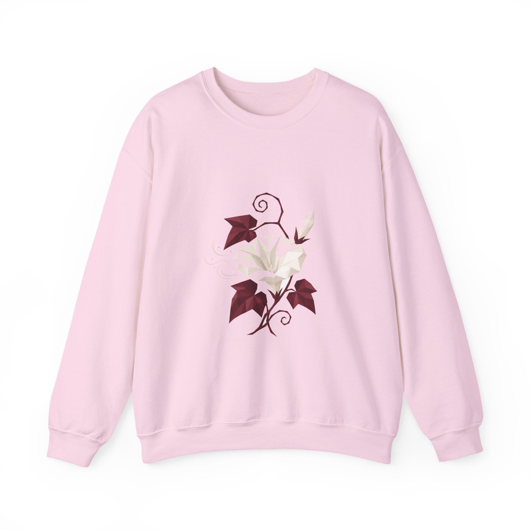 Matching Couple Sweatshirt - Sunflower & Moonflower Matching Couple Premium Fleece Sweatshirt Geometric Art His Hers Love Gift - Design B