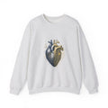 Matching Couple Sweatshirt - Robot & Heart Matching Couple Comfort Colors Crew Hand-Drawn Art His Hers Anniversary Gift - Design B