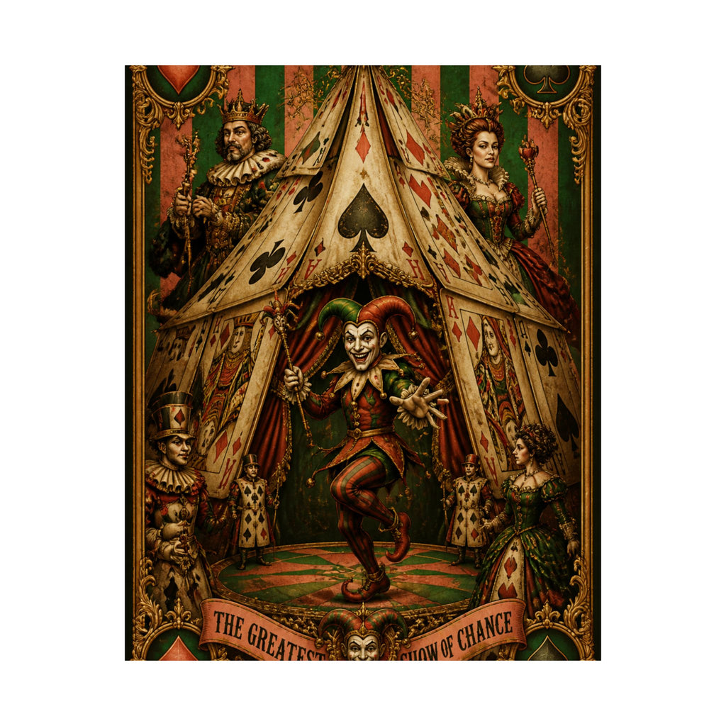 Playing Cards Tent Wall Art Poster 18×24 Baroque Home Office Decor Maximalist Print