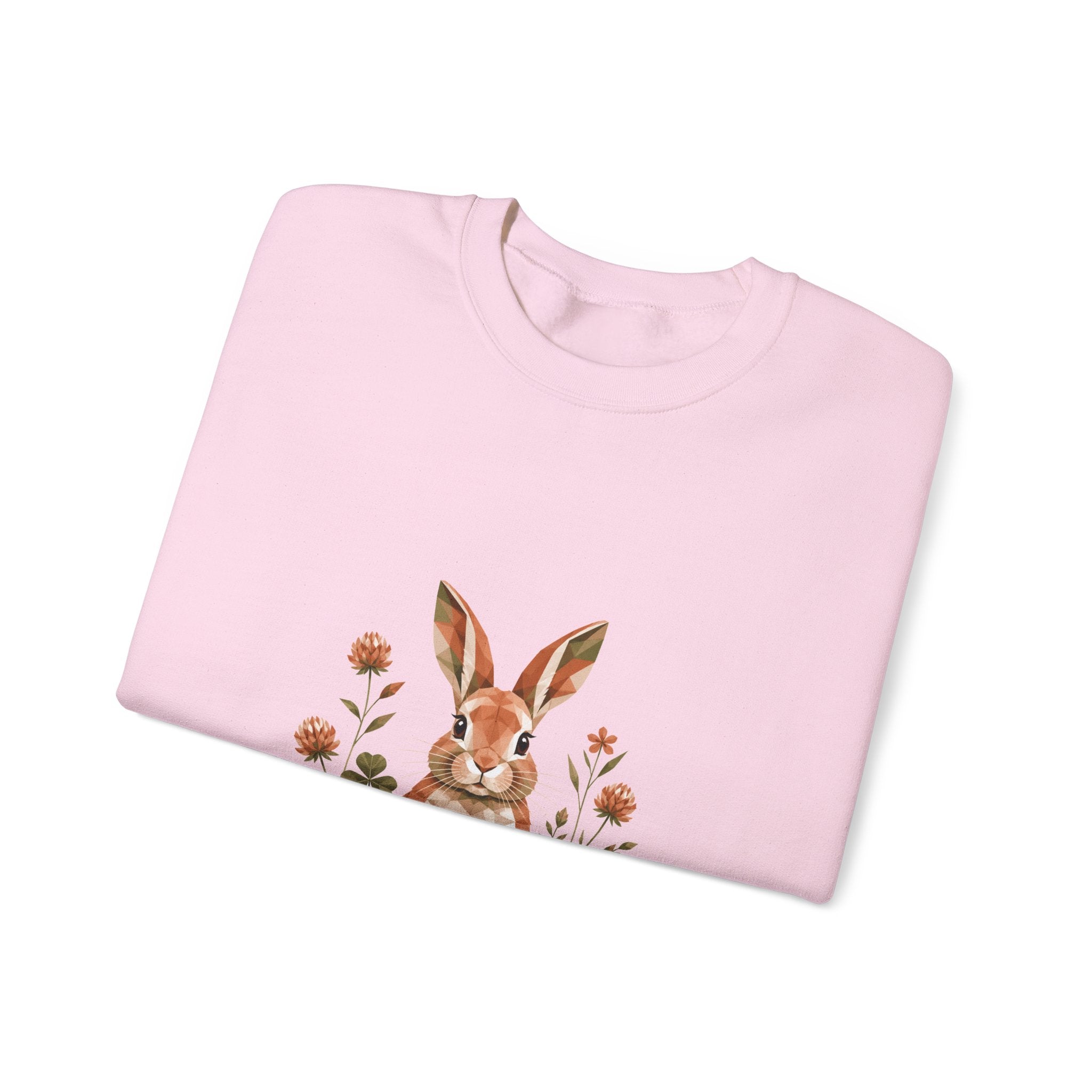 Matching Couple Sweatshirt - Fox & Rabbit Matching Couple Comfort Colors Crew Geometric Art His Hers Love Gift - Design B