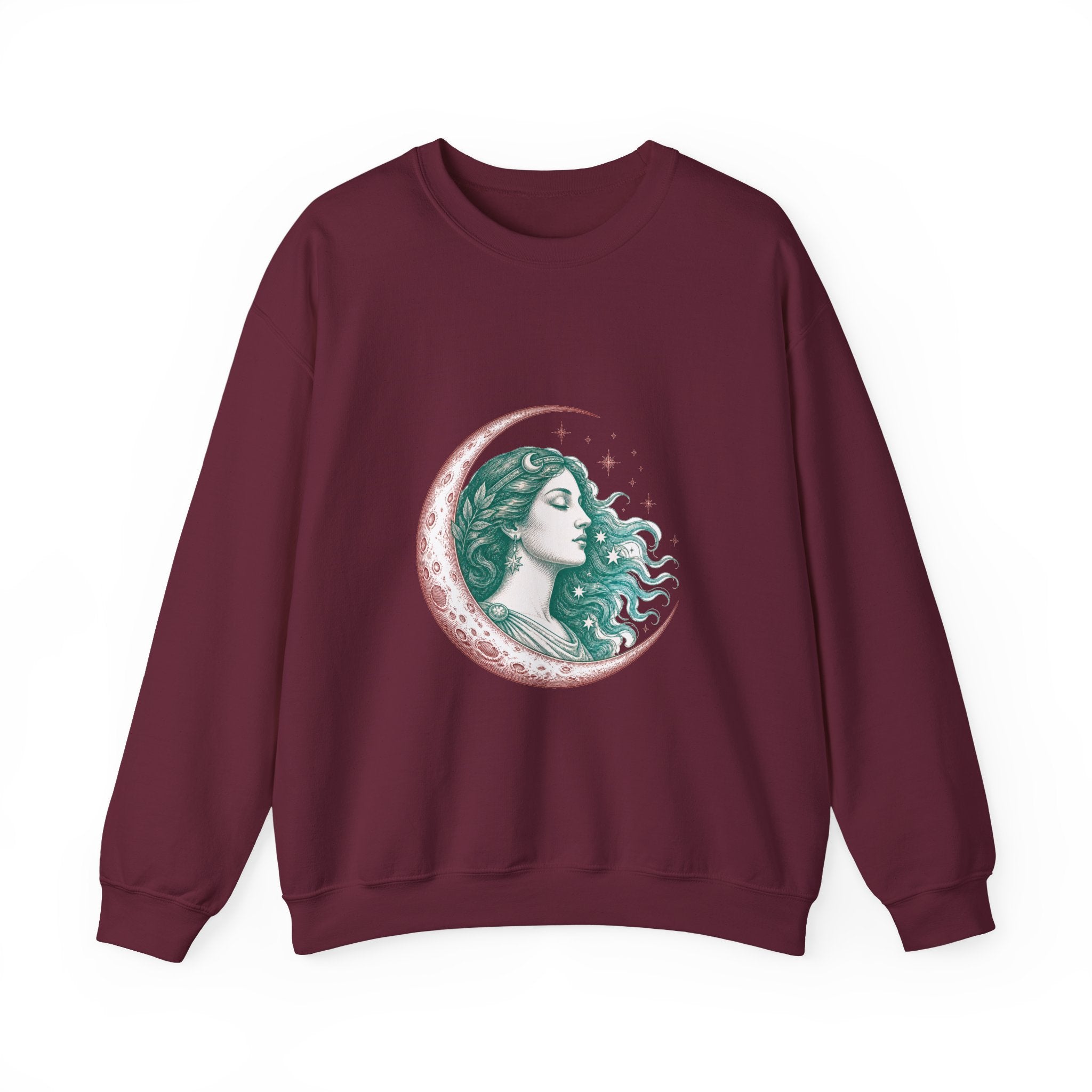 Matching Couple Sweatshirt - Helios & Selene Matching Couple Comfort Colors Crew Vintage Art His Hers Honeymoon Gift - Design B