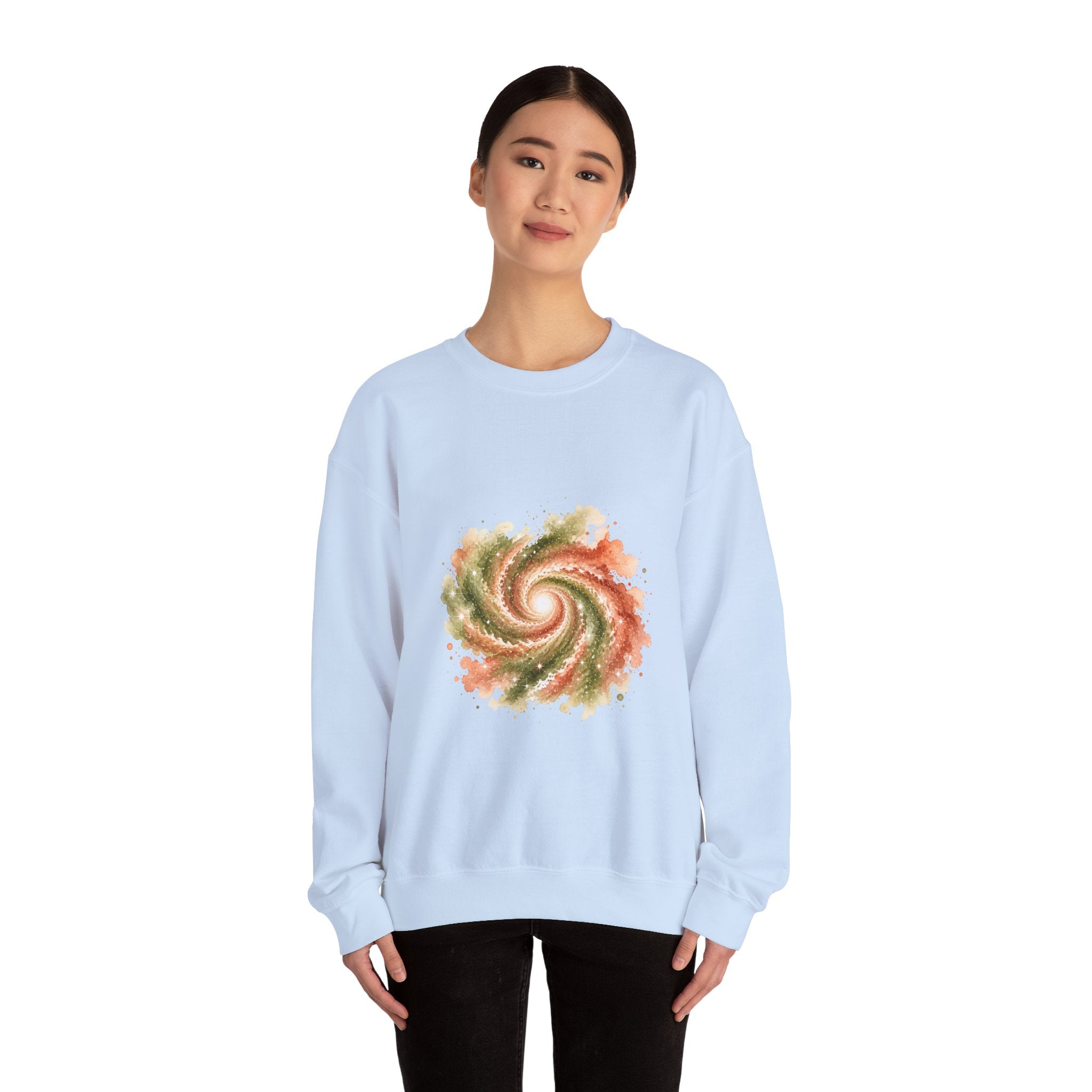 Matching Couple Sweatshirt - Galaxy & Supernova Matching Couple Crewneck Sweatshirt Watercolor Art His Hers Engagement Gift - Design A