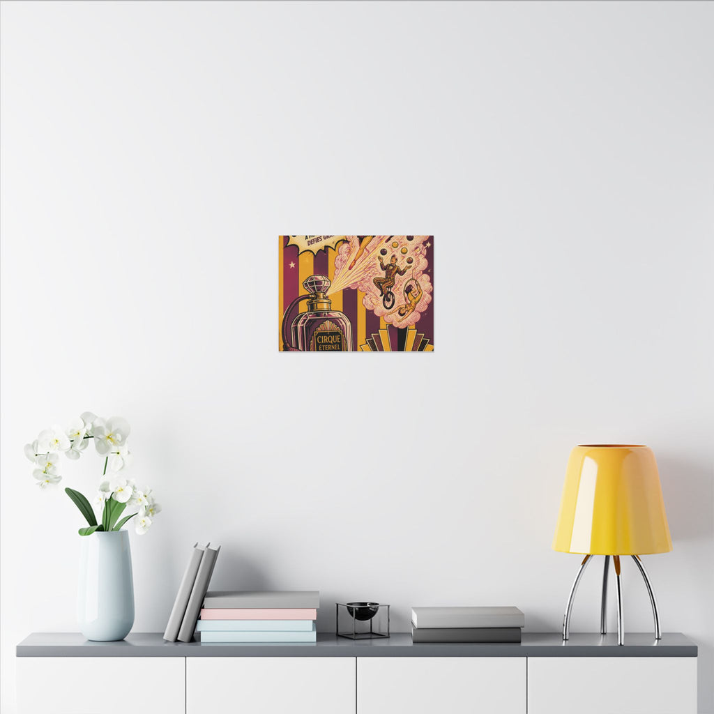 Perfume Bottle Fountain Wall Art Canvas 24×36 Pop Art Restaurant Decor Maximalist Print