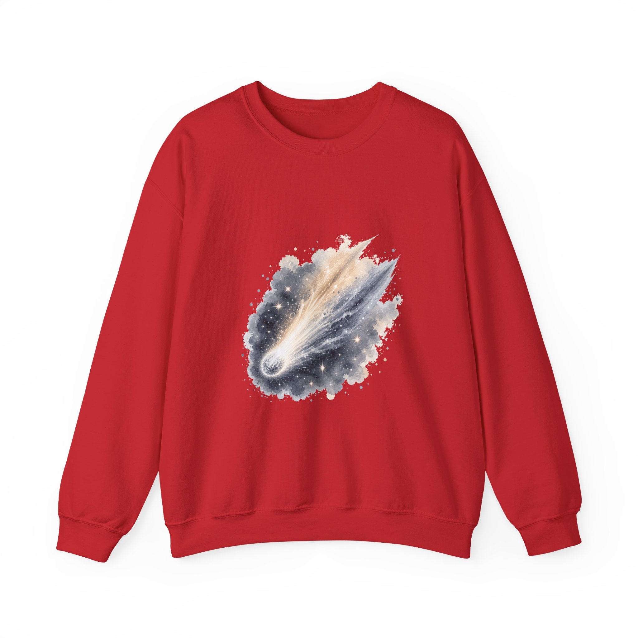 Matching Couple Sweatshirt - Comet & Asteroid Matching Couple Comfort Colors Crew Watercolor Art His Hers Birthday Gift - Design A