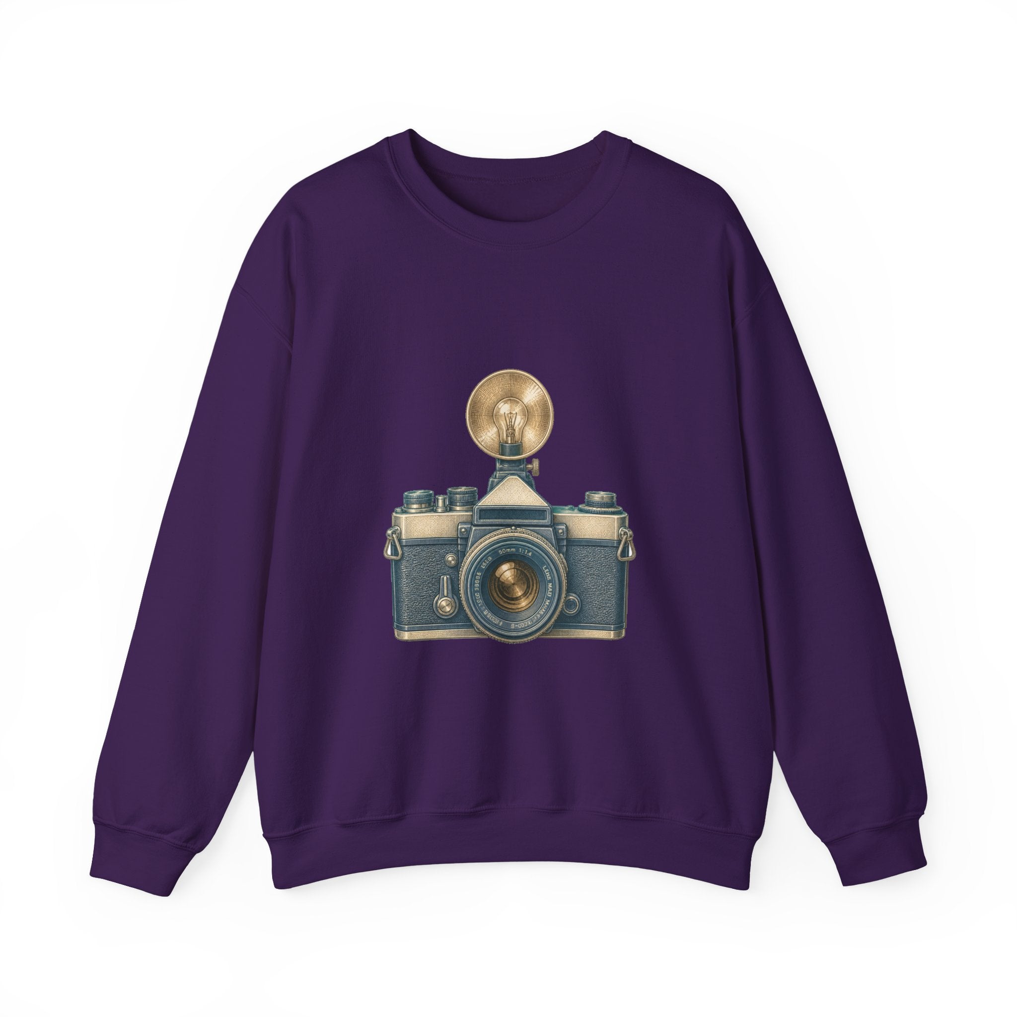 Matching Couple Sweatshirt - Camera & Film Matching Couple Comfort Colors Crew Vintage Art His Hers Honeymoon Gift - Design A