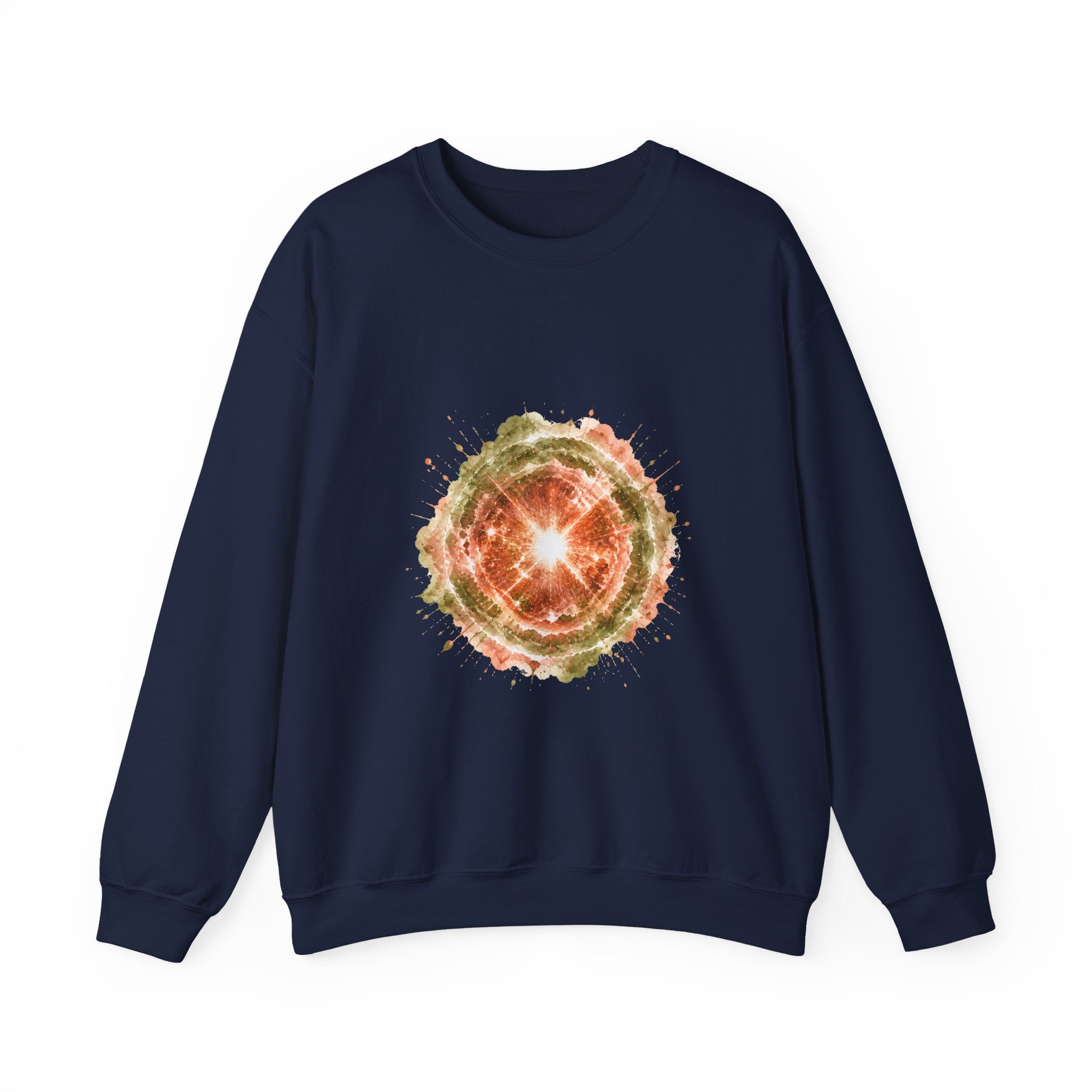 Matching Couple Sweatshirt - Galaxy & Supernova Matching Couple Crewneck Sweatshirt Watercolor Art His Hers Engagement Gift - Design B