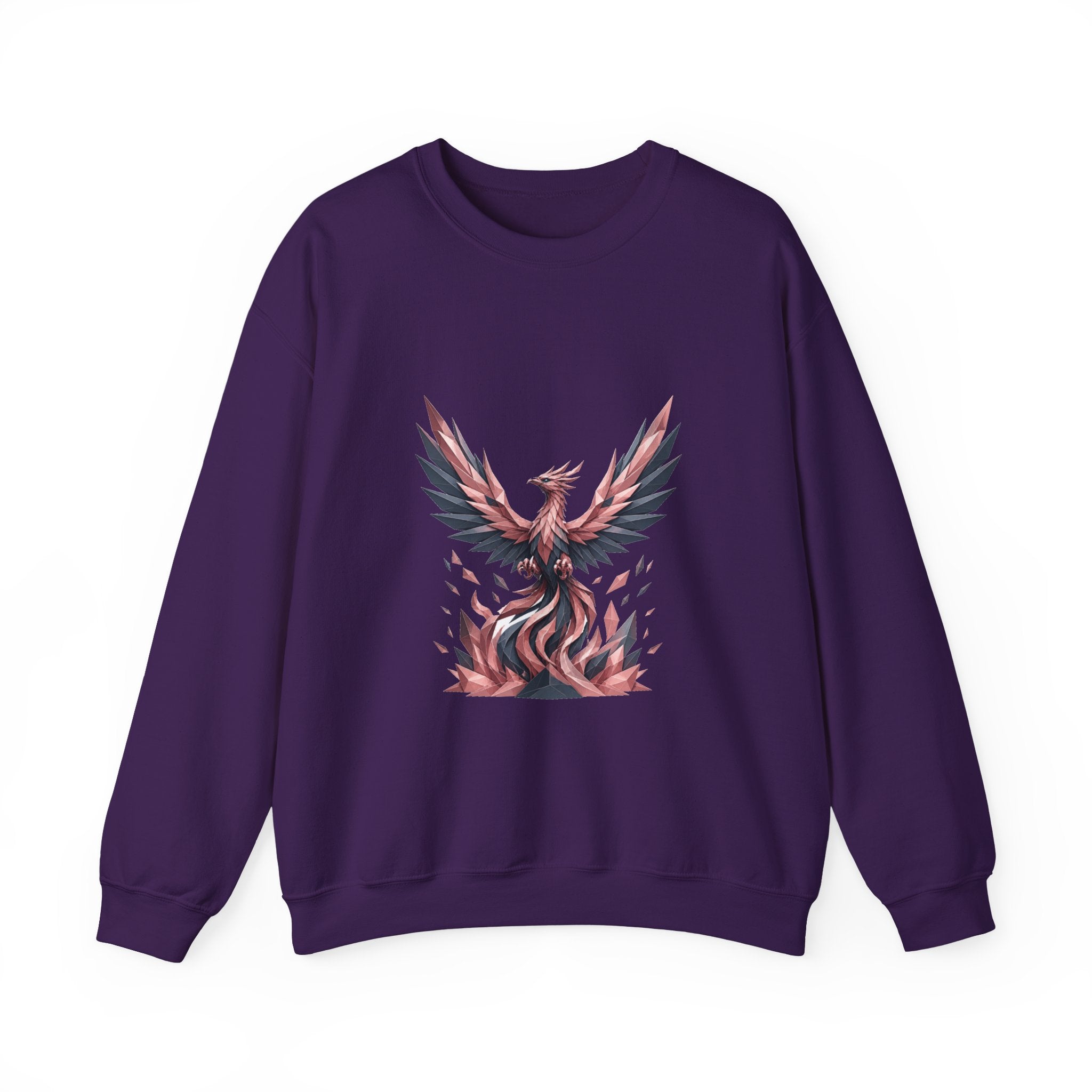 Matching Couple Sweatshirt - Dragon & Phoenix Matching Couple Crewneck Sweatshirt Geometric Art His Hers Couple Gift - Design B