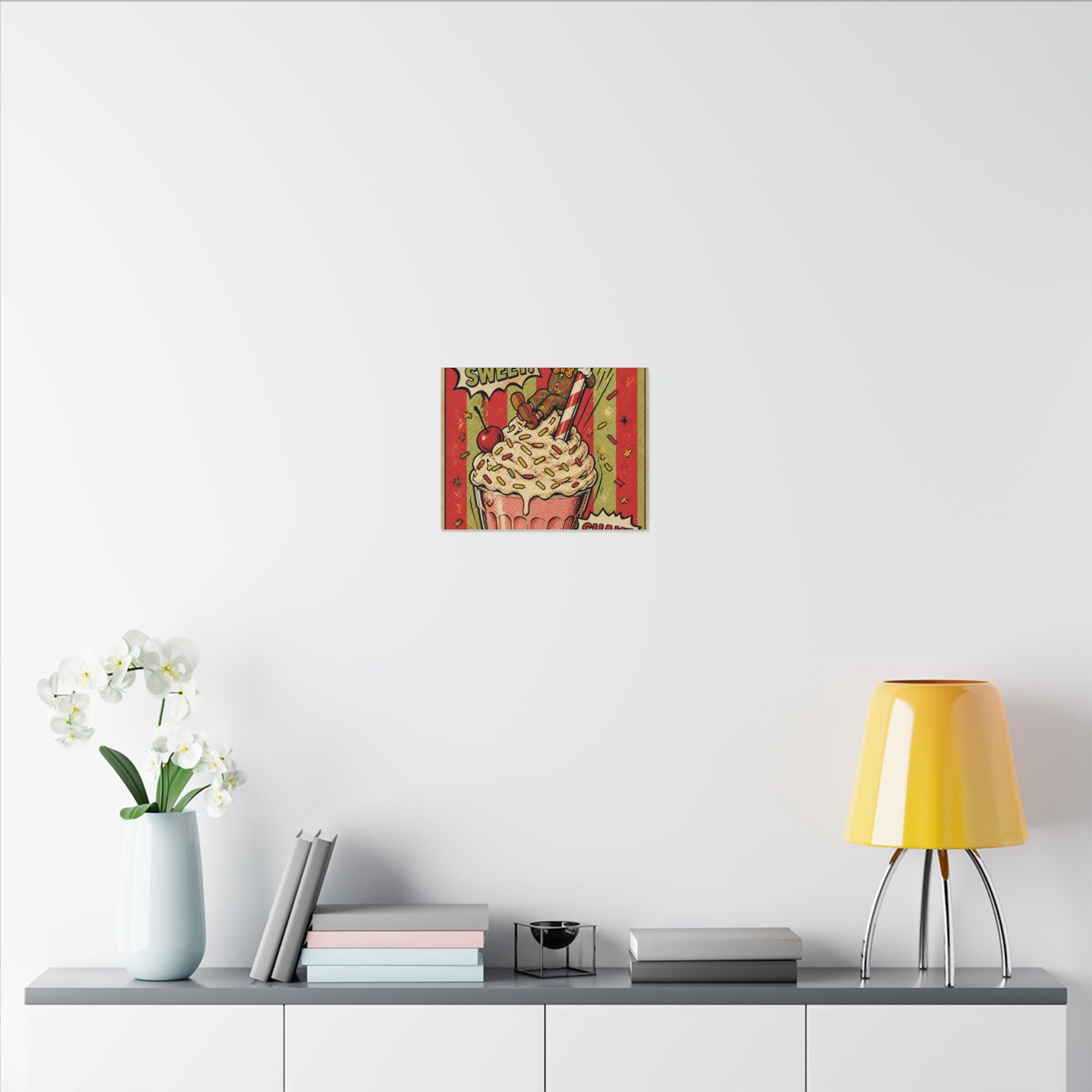 Milkshake Slide Clown Wall Art Canvas 16×20 Pop Art Living Room Decor Maximalist Print