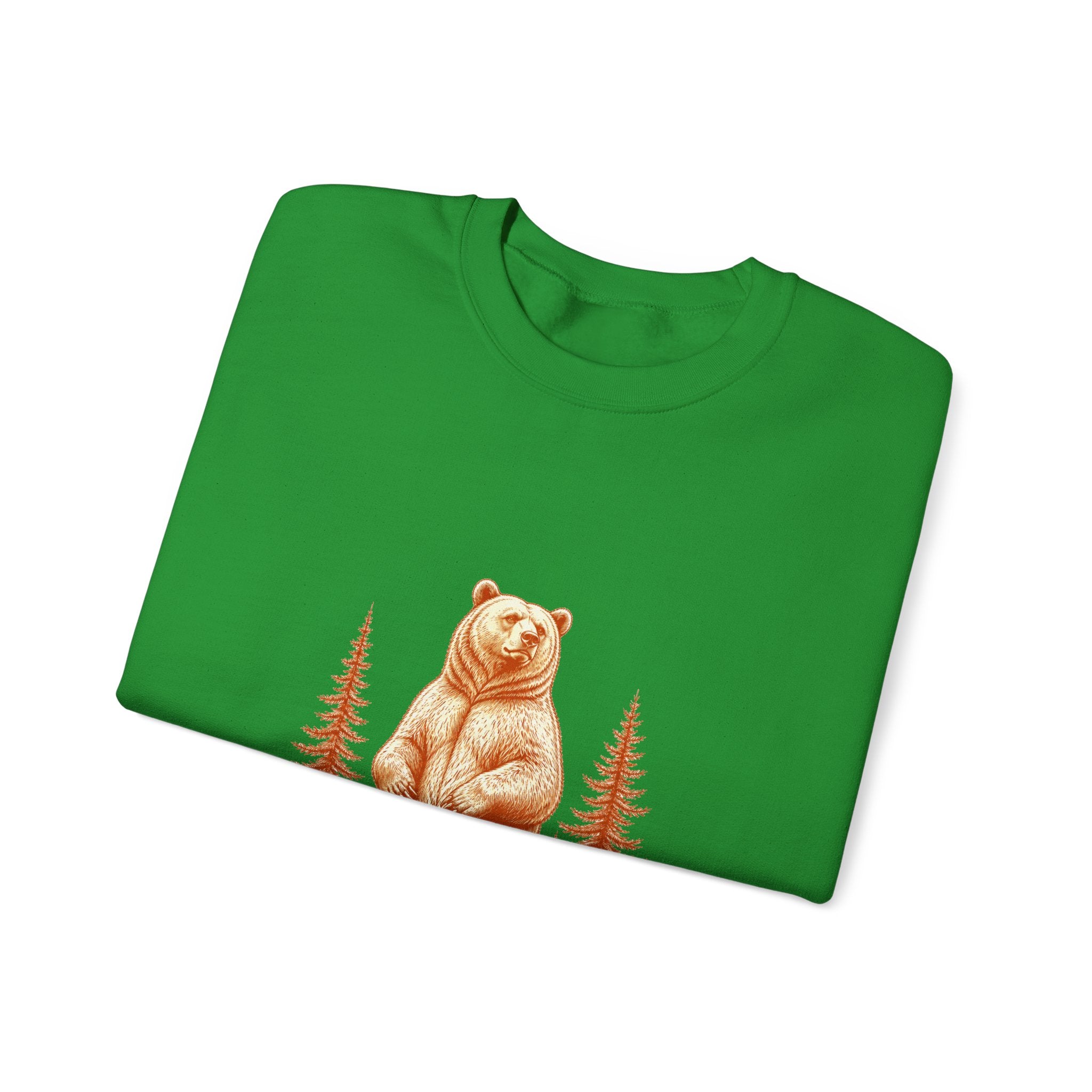 Matching Couple Sweatshirt - Bear & Deer Matching Couple Crewneck Sweatshirt Hand-Drawn Art His Hers Best Friend Gift - Design A