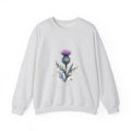 Matching Couple Sweatshirt - Lavender & Thistle Matching Couple Premium Fleece Sweatshirt Watercolor Art His Hers Birthday Gift - Design B