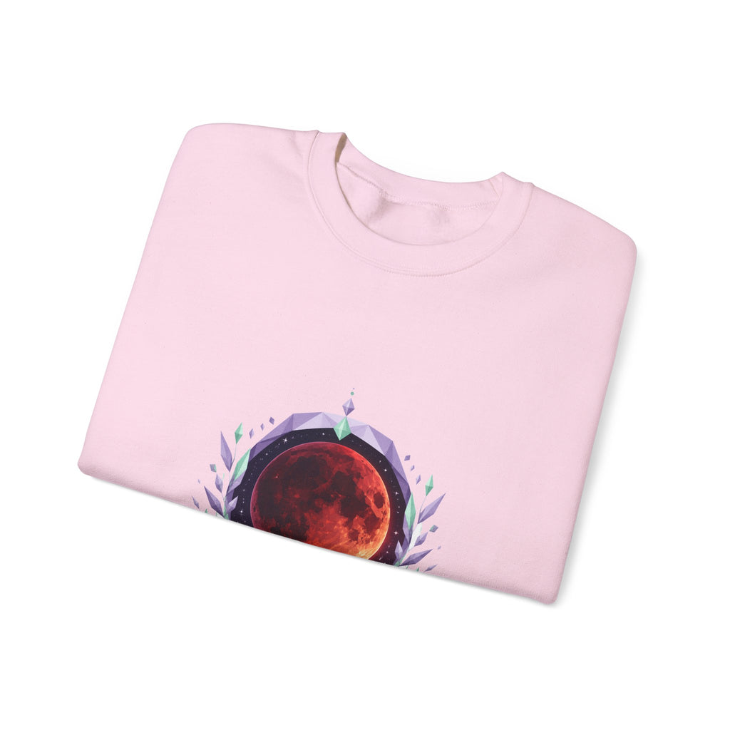 Matching Couple Sweatshirt - Solar & Lunar Eclipse Matching Couple Comfort Colors Crew Geometric Art His Hers Love Gift - Design B