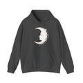 Matching Couple Sweatshirt - Waxing & Waning Moon Matching Couple Hooded Sweatshirt Minimalist Art His Hers Valentine Gift - Design A
