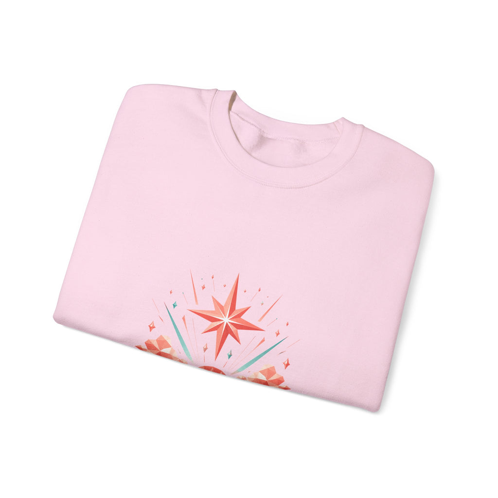 Matching Couple Sweatshirt - Evening & Morning Star Matching Couple Comfort Colors Crew Geometric Art His Hers Love Gift - Design B