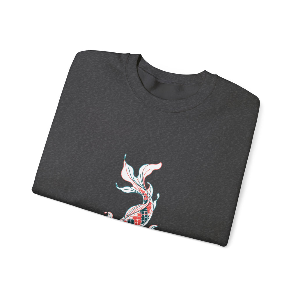 Matching Couple Sweatshirt - Koi Fish Yin Yang Matching Couple Premium Fleece Sweatshirt Minimalist Art His Hers Christmas Gift - Design B