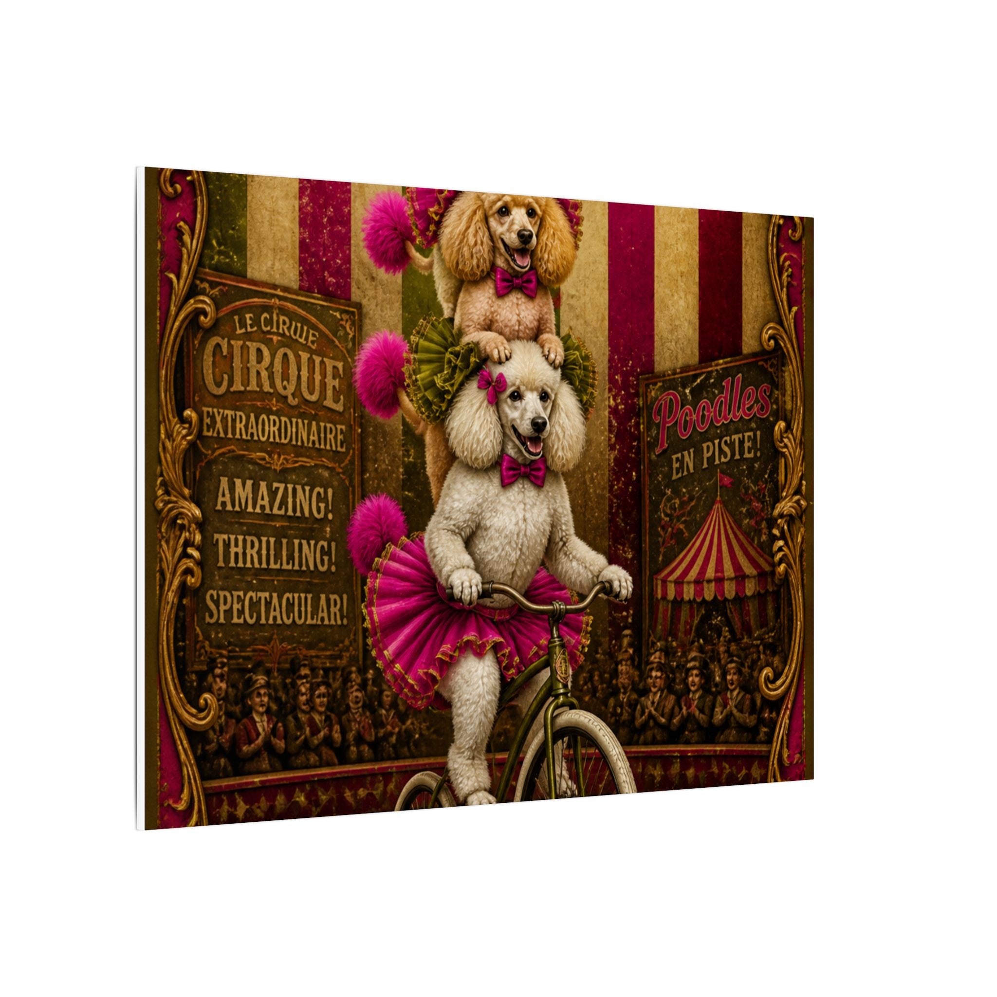 Poodle Stack Bicycle Wall Art Canvas 24×36 Baroque Studio Decor Maximalist Print