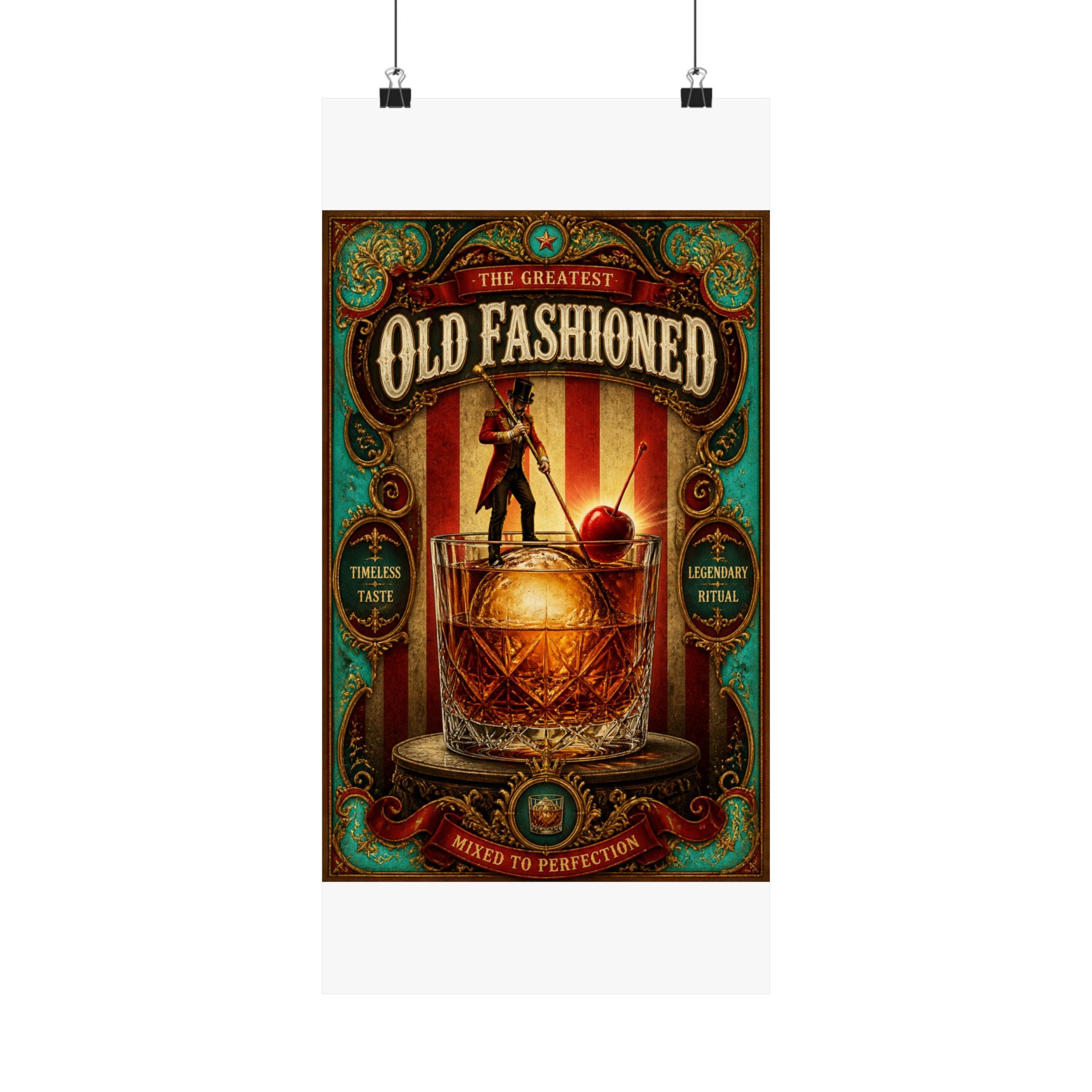 Old Fashioned Ringmaster Wall Art Poster 24×36 Baroque Studio Decor Maximalist Print