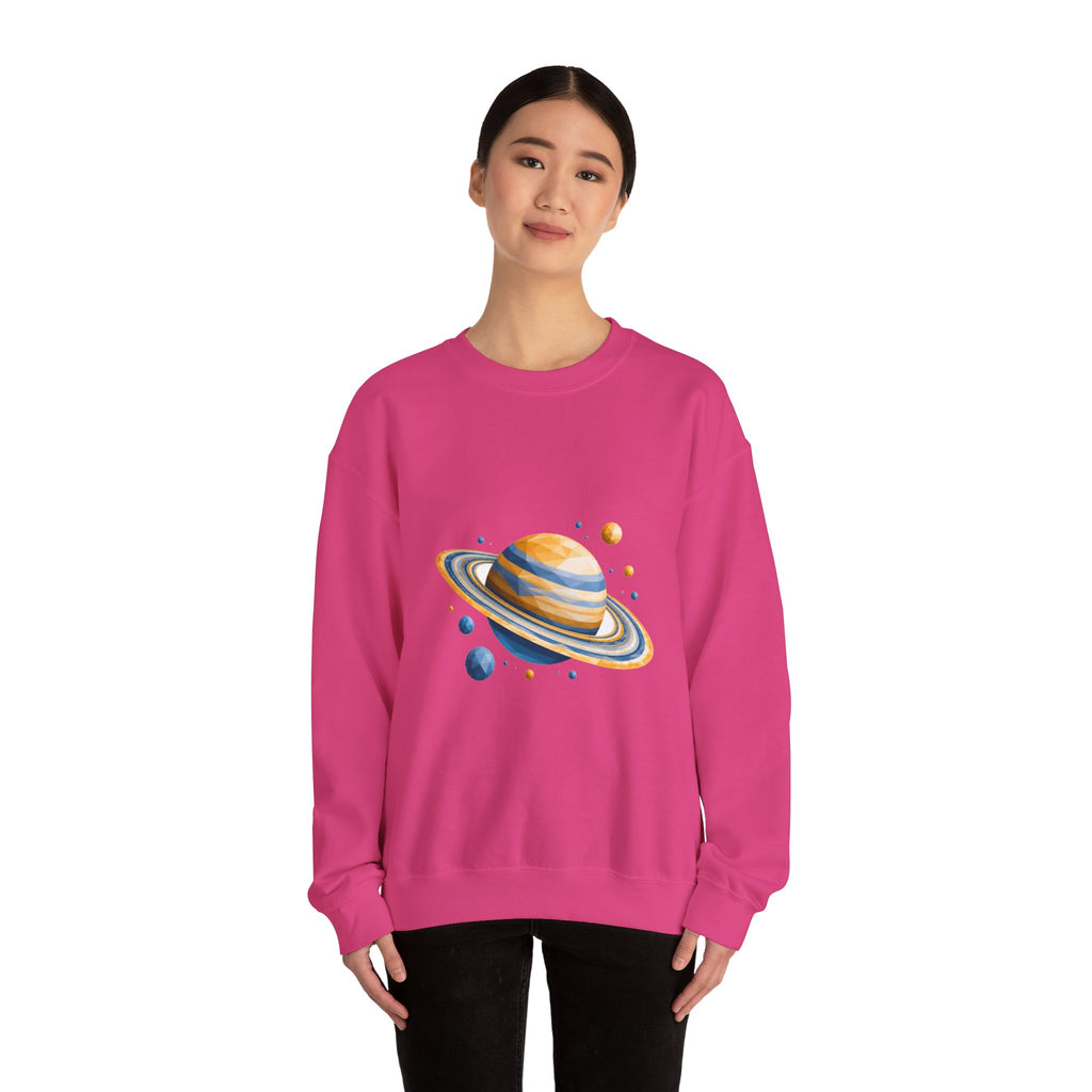 Matching Couple Sweatshirt - Saturn & Jupiter Matching Couple Comfort Colors Crew Geometric Art His Hers Love Gift - Design A