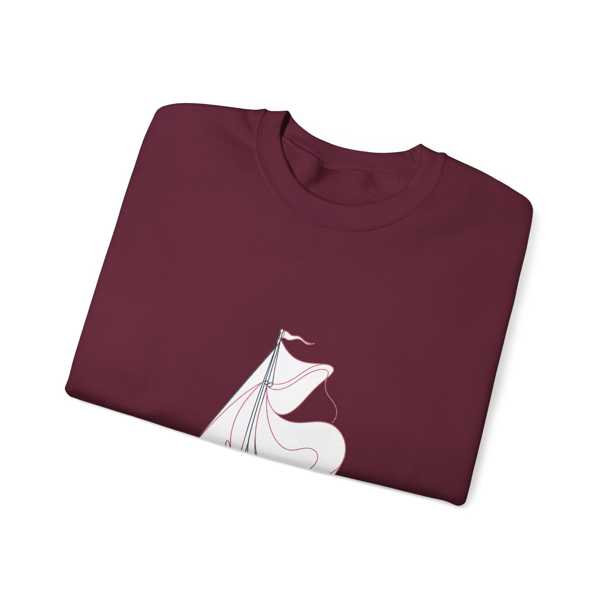Matching Couple Sweatshirt - Anchor & Sail Matching Couple Premium Fleece Sweatshirt Minimalist Art His Hers Christmas Gift - Design B