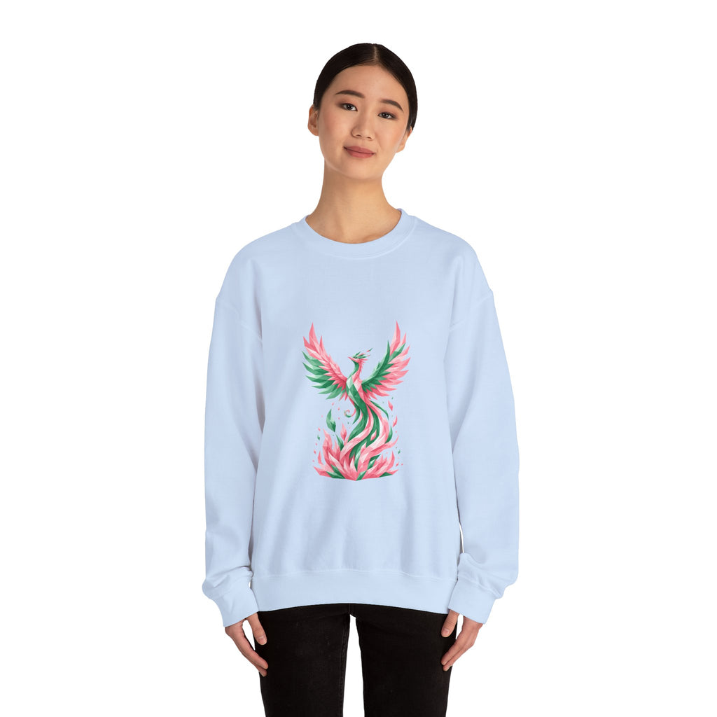 Matching Couple Sweatshirt - Dragon & Phoenix Matching Couple Premium Fleece Sweatshirt Geometric Art His Hers Love Gift - Design B