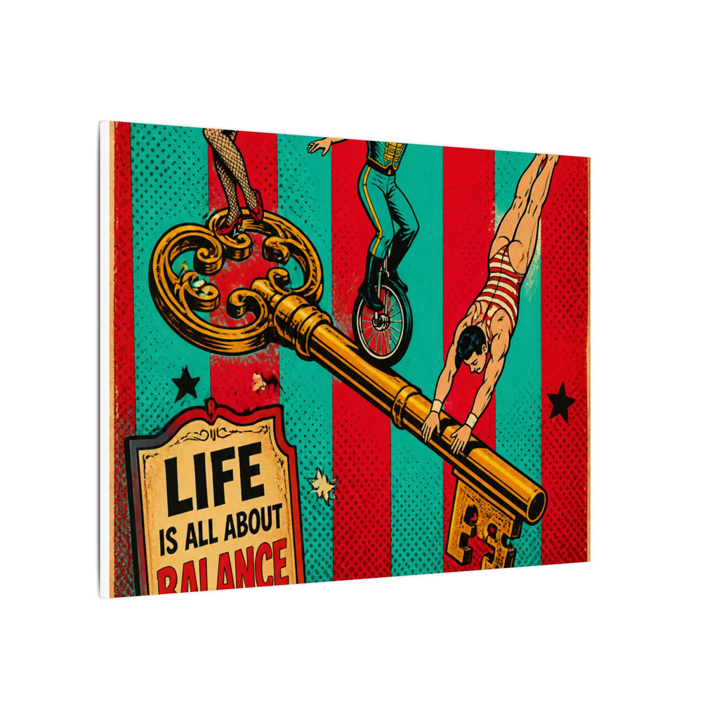 Giant Key Performance Wall Art Canvas 16×20 Pop Art Living Room Decor Maximalist Print