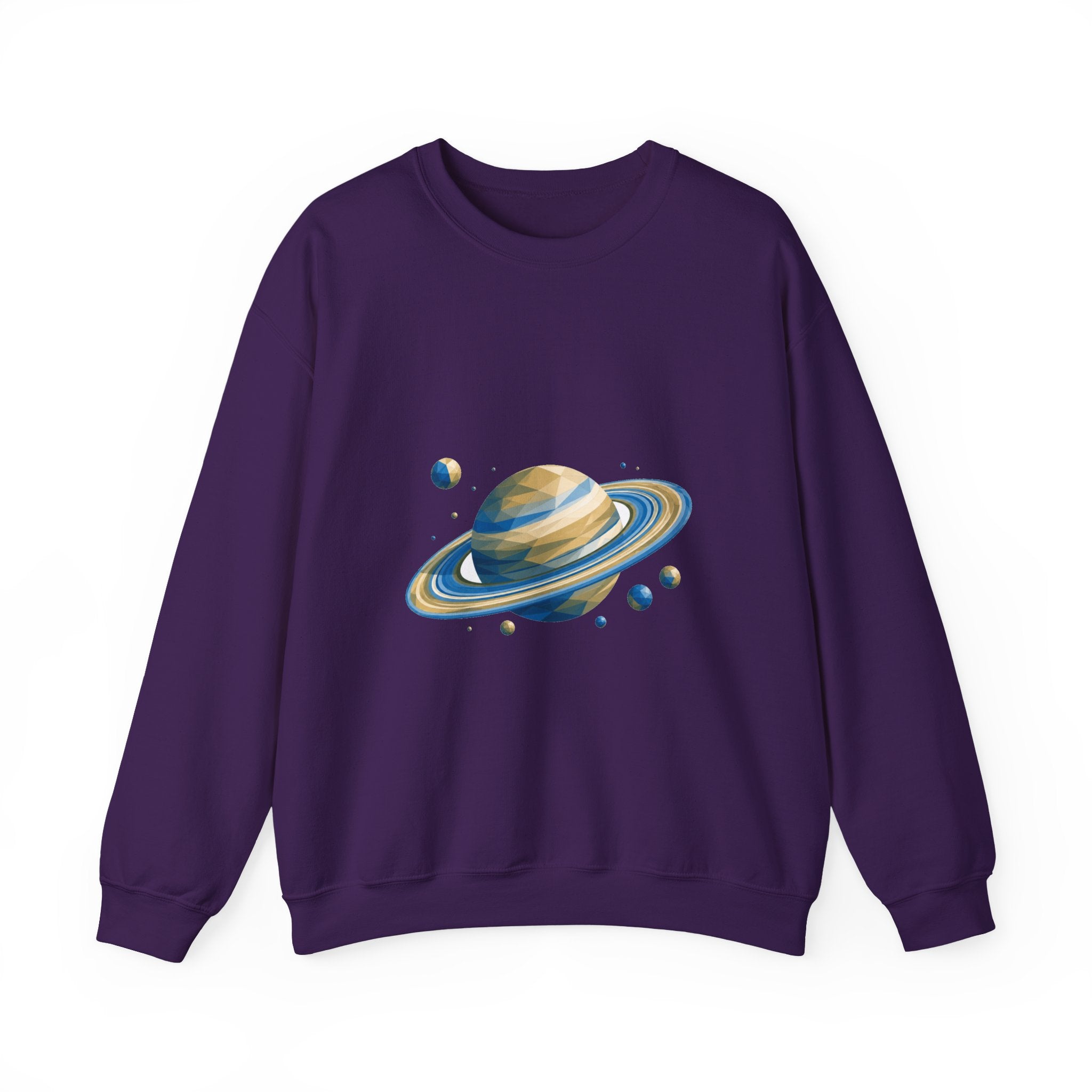 Matching Couple Sweatshirt - Saturn & Jupiter Matching Couple Premium Fleece Sweatshirt Geometric Art His Hers Love Gift - Design A