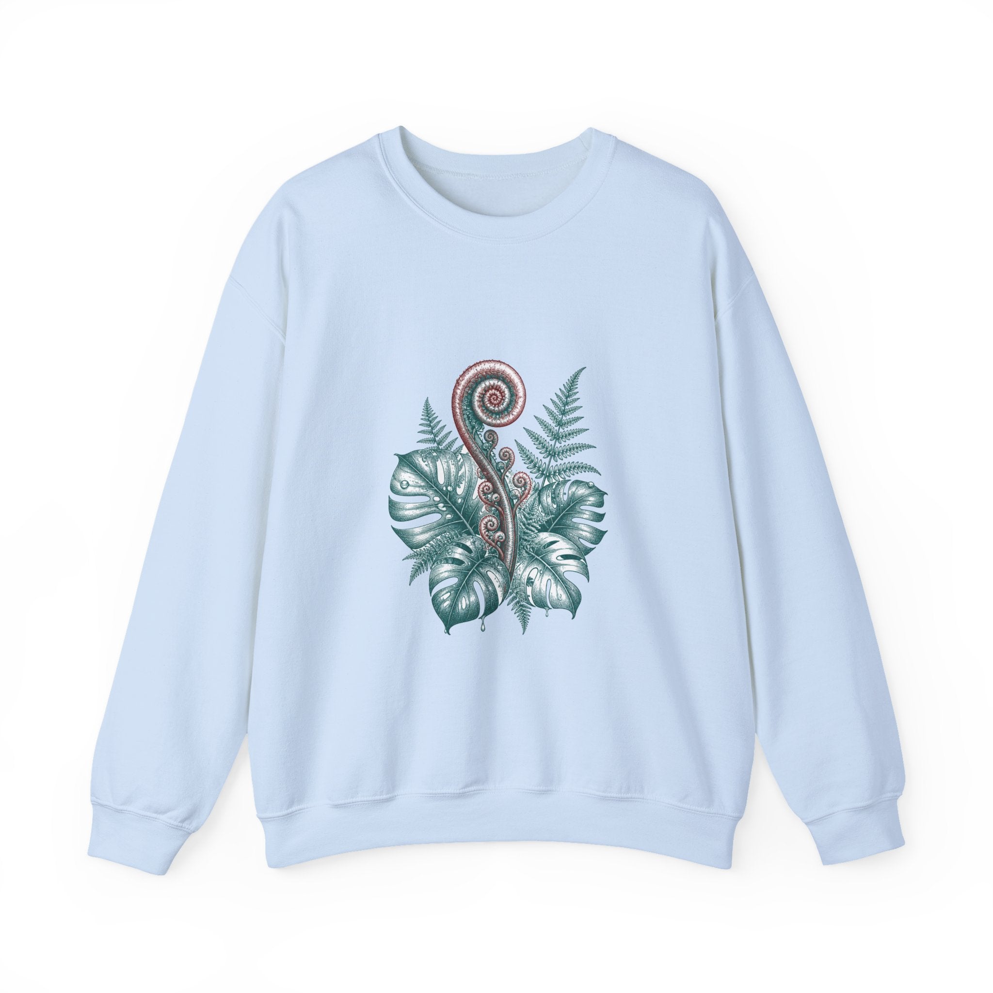 Matching Couple Sweatshirt - Desert & Rainforest Matching Couple Comfort Colors Crew Hand-Drawn Art His Hers Anniversary Gift - Design B