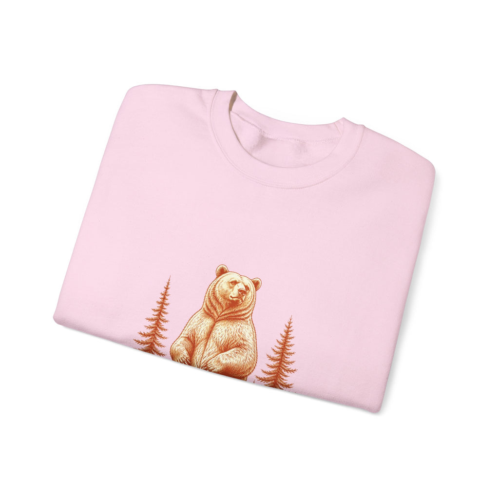 Matching Couple Sweatshirt - Bear & Deer Matching Couple Crewneck Sweatshirt Hand-Drawn Art His Hers Best Friend Gift - Design A