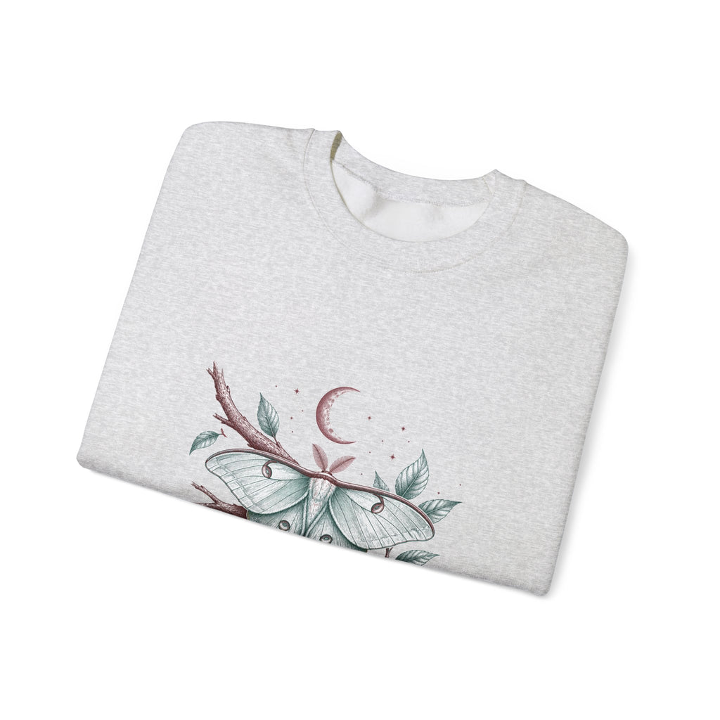 Matching Couple Sweatshirt - Butterfly & Moth Matching Couple Premium Fleece Sweatshirt Hand-Drawn Art His Hers Anniversary Gift - Design B