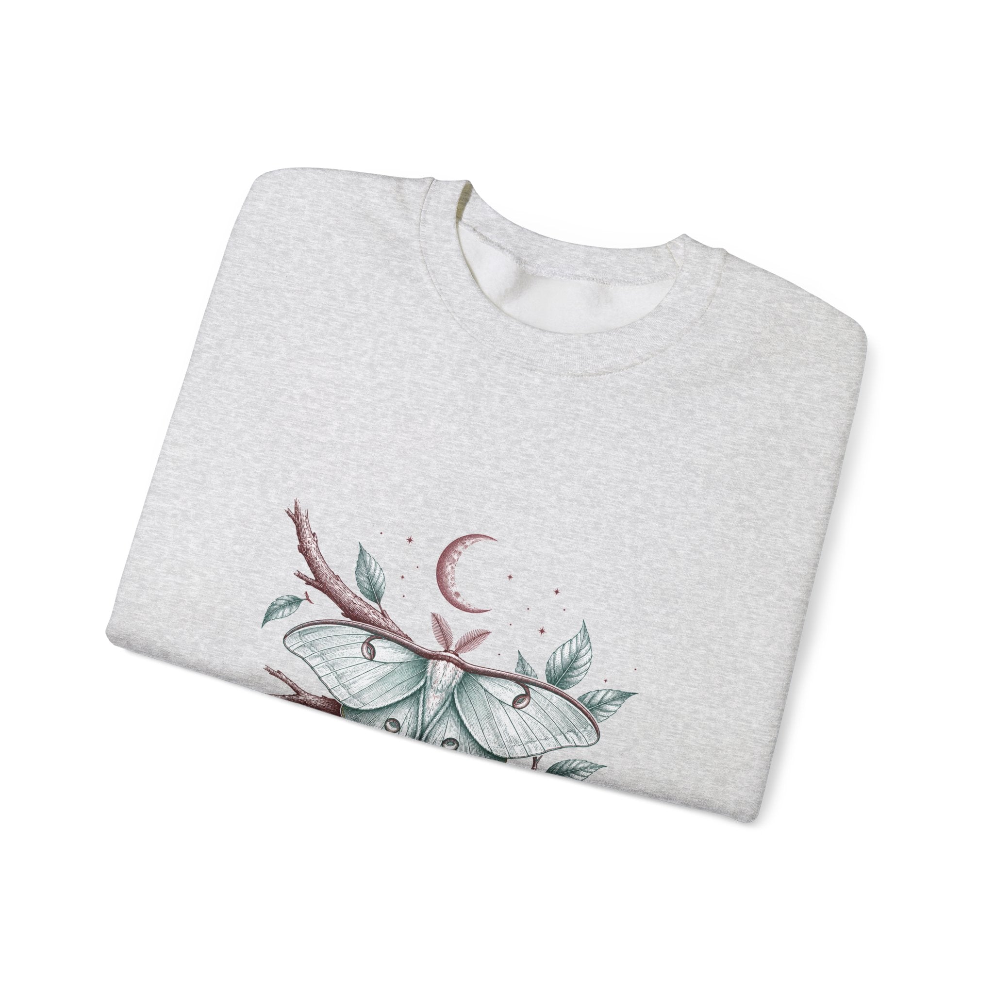 Matching Couple Sweatshirt - Butterfly & Moth Matching Couple Premium Fleece Sweatshirt Hand-Drawn Art His Hers Anniversary Gift - Design B