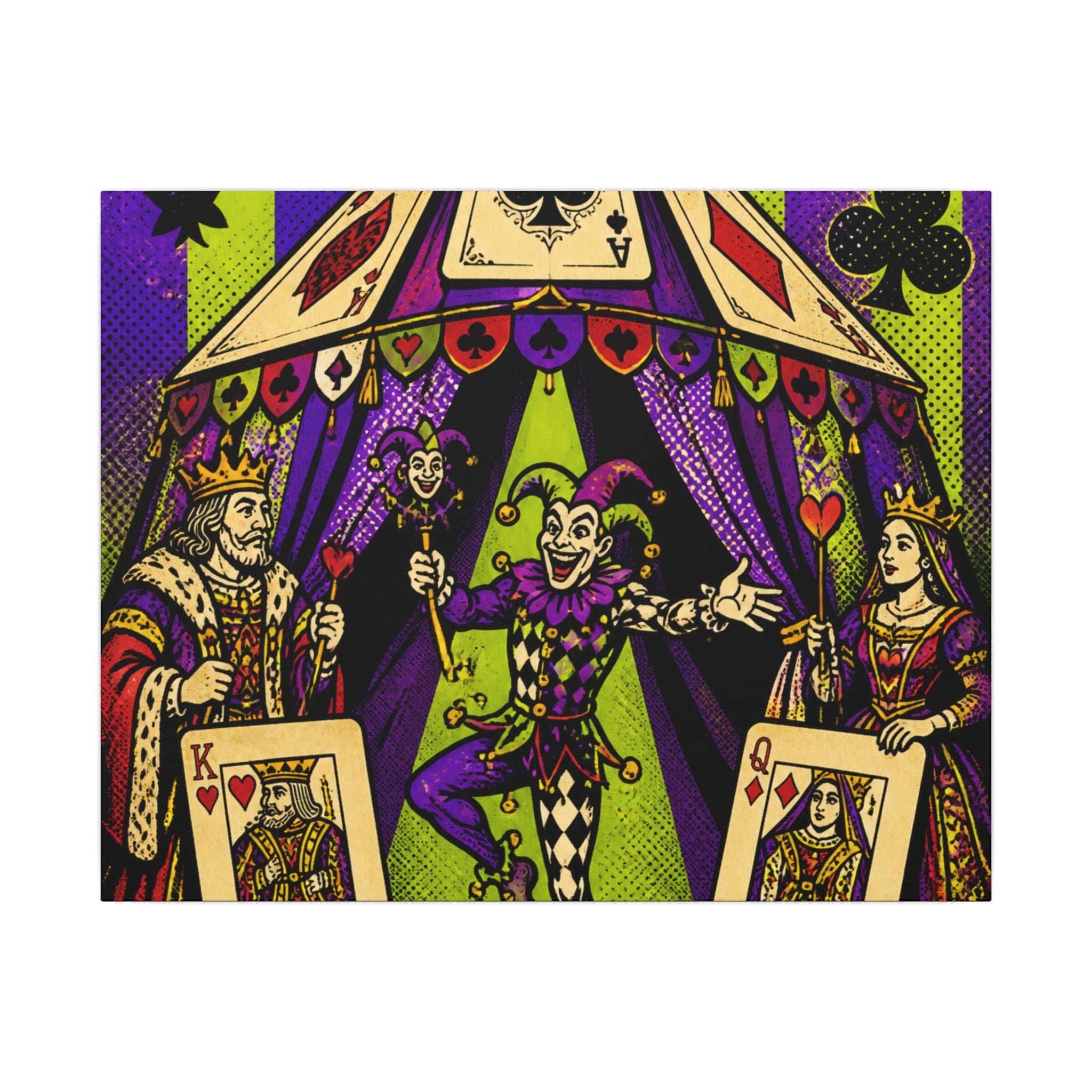 Playing Cards Tent Wall Art Canvas 16×20 Pop Art Living Room Decor Maximalist Print