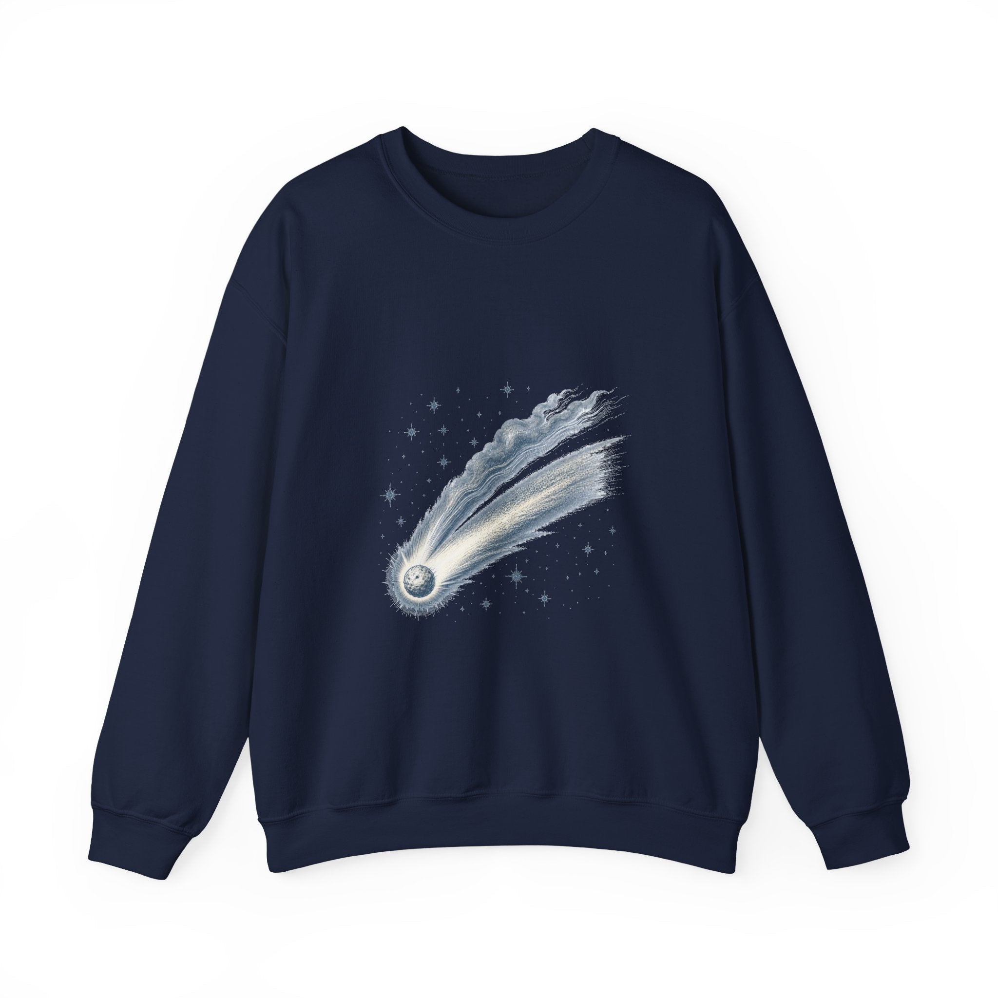 Matching Couple Sweatshirt - Comet & Asteroid Matching Couple Premium Fleece Sweatshirt Vintage Art His Hers Honeymoon Gift - Design A