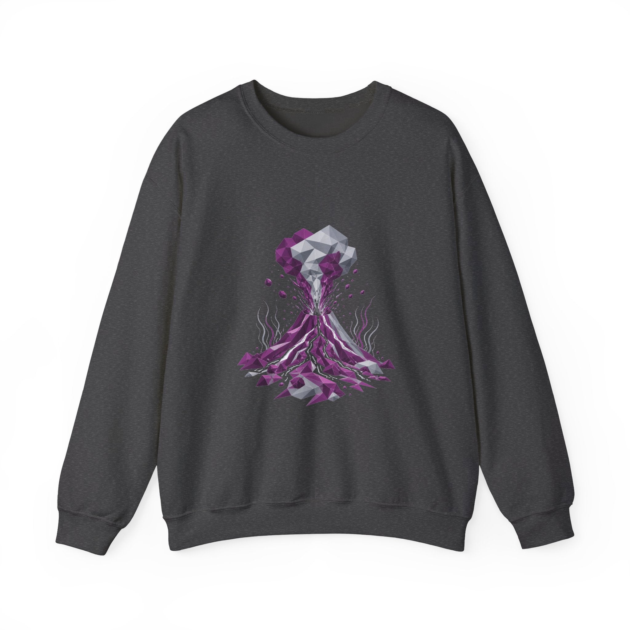 Matching Couple Sweatshirt - Volcano & Glacier Matching Couple Comfort Colors Crew Geometric Art His Hers Love Gift - Design A