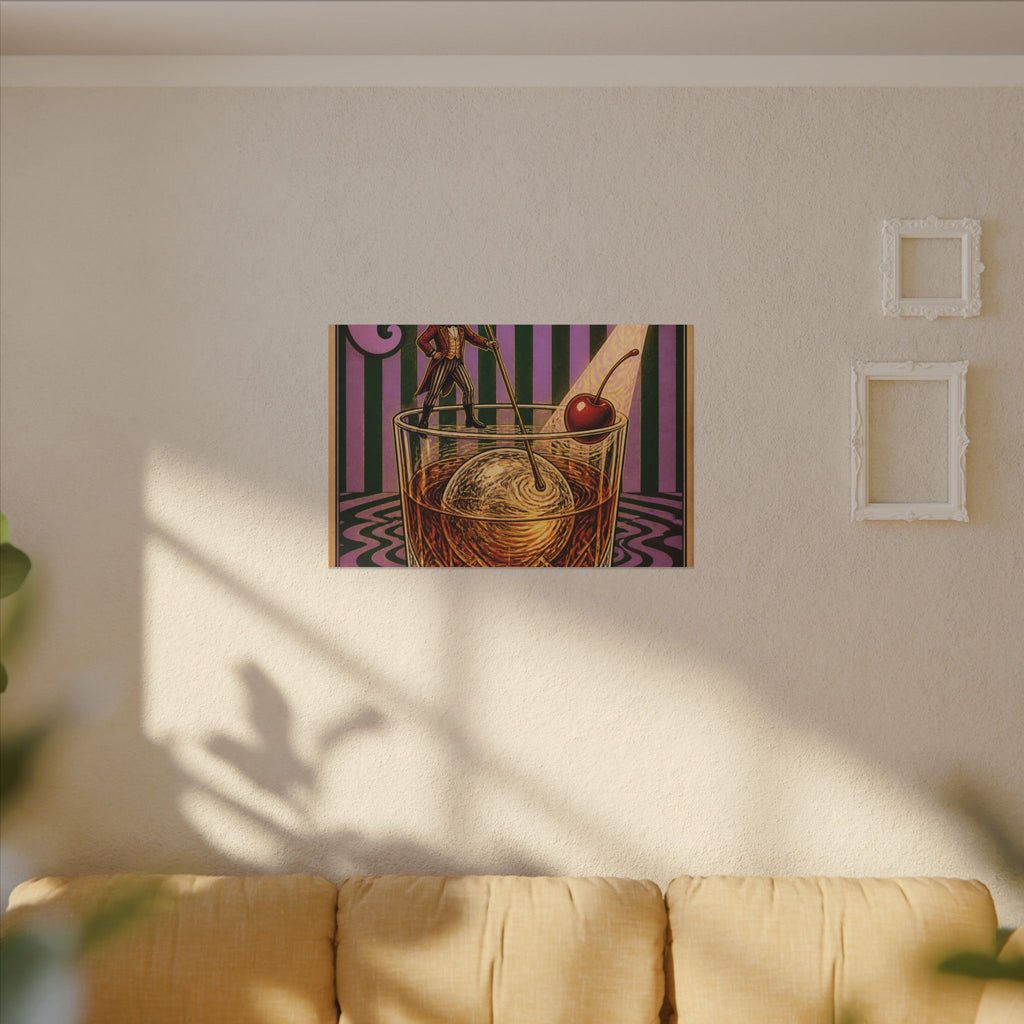 Old Fashioned Ringmaster Wall Art Canvas 24×36 Psychedelic Dining Room Decor Maximalist Print