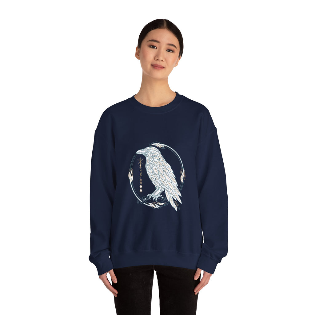 Matching Couple Sweatshirt - Huginn & Muninn Matching Couple Comfort Colors Crew Minimalist Art His Hers Christmas Gift - Design A