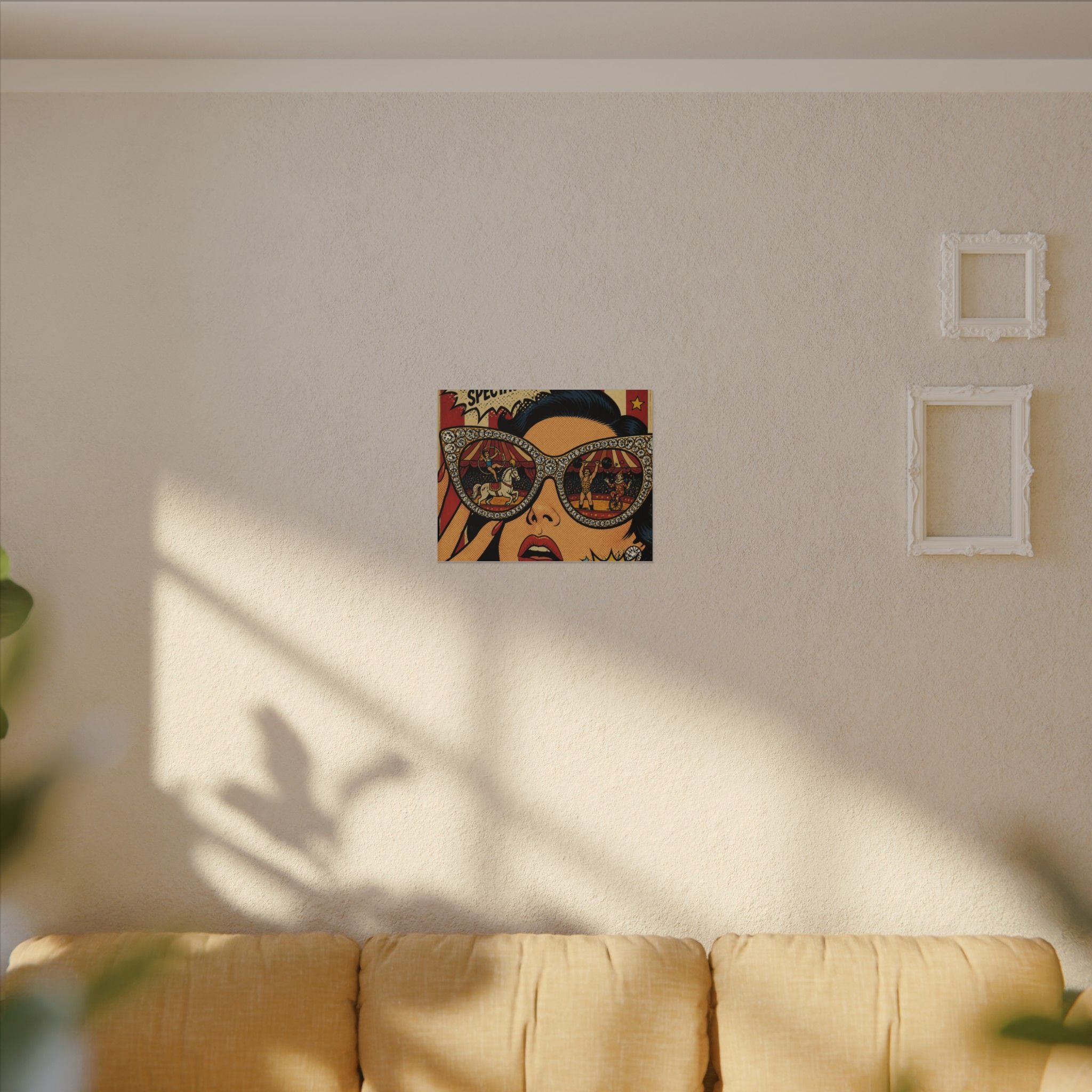 Sunglasses Circus Ring Wall Art Canvas 16×20 Pop Art Living Room Decor Maximalist Print