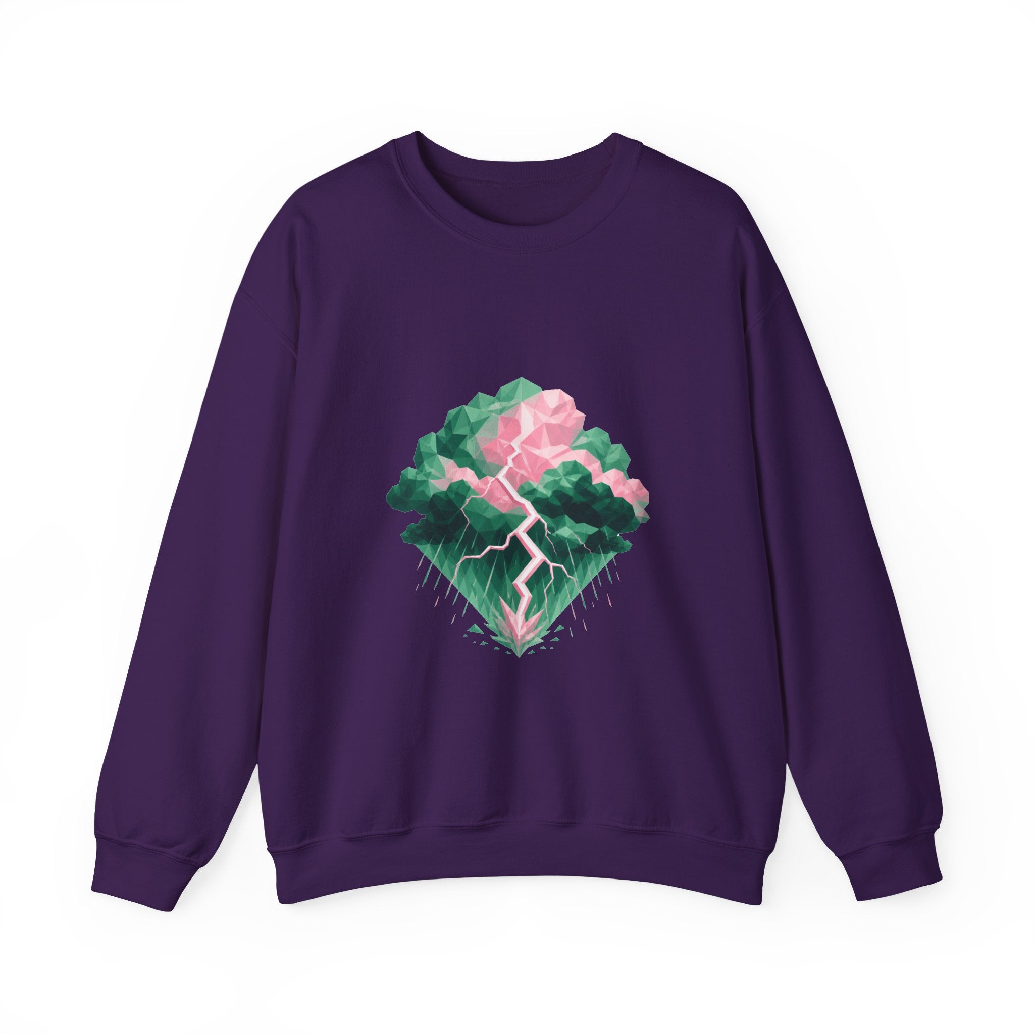 Matching Couple Sweatshirt - Storm & Rainbow Matching Couple Comfort Colors Crew Geometric Art His Hers Love Gift - Design A