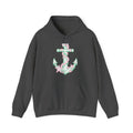 Matching Couple Sweatshirt - Anchor & Sail Matching Couple Hooded Sweatshirt Minimalist Art His Hers Valentine Gift - Design A