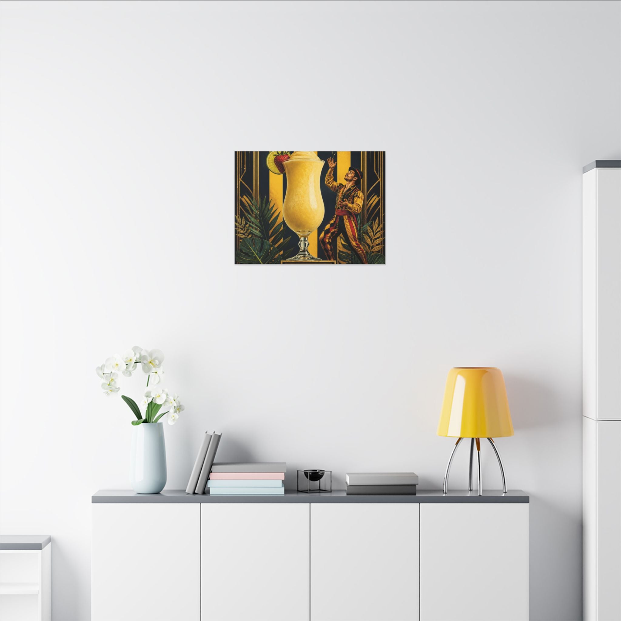 Daiquiri Fruit Juggler Wall Art Canvas 24×36 Art Deco Bar Area Decor Maximalist Print