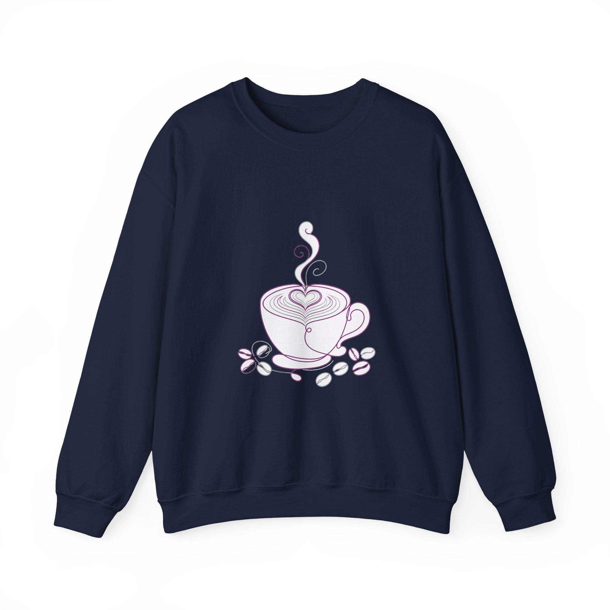 Matching Couple Sweatshirt - Coffee & Tea Matching Couple Comfort Colors Crew Minimalist Art His Hers Christmas Gift - Design A