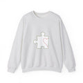 Matching Couple Sweatshirt - Puzzle Pieces Matching Couple Crewneck Sweatshirt Minimalist Art His Hers Valentine Gift - Design A