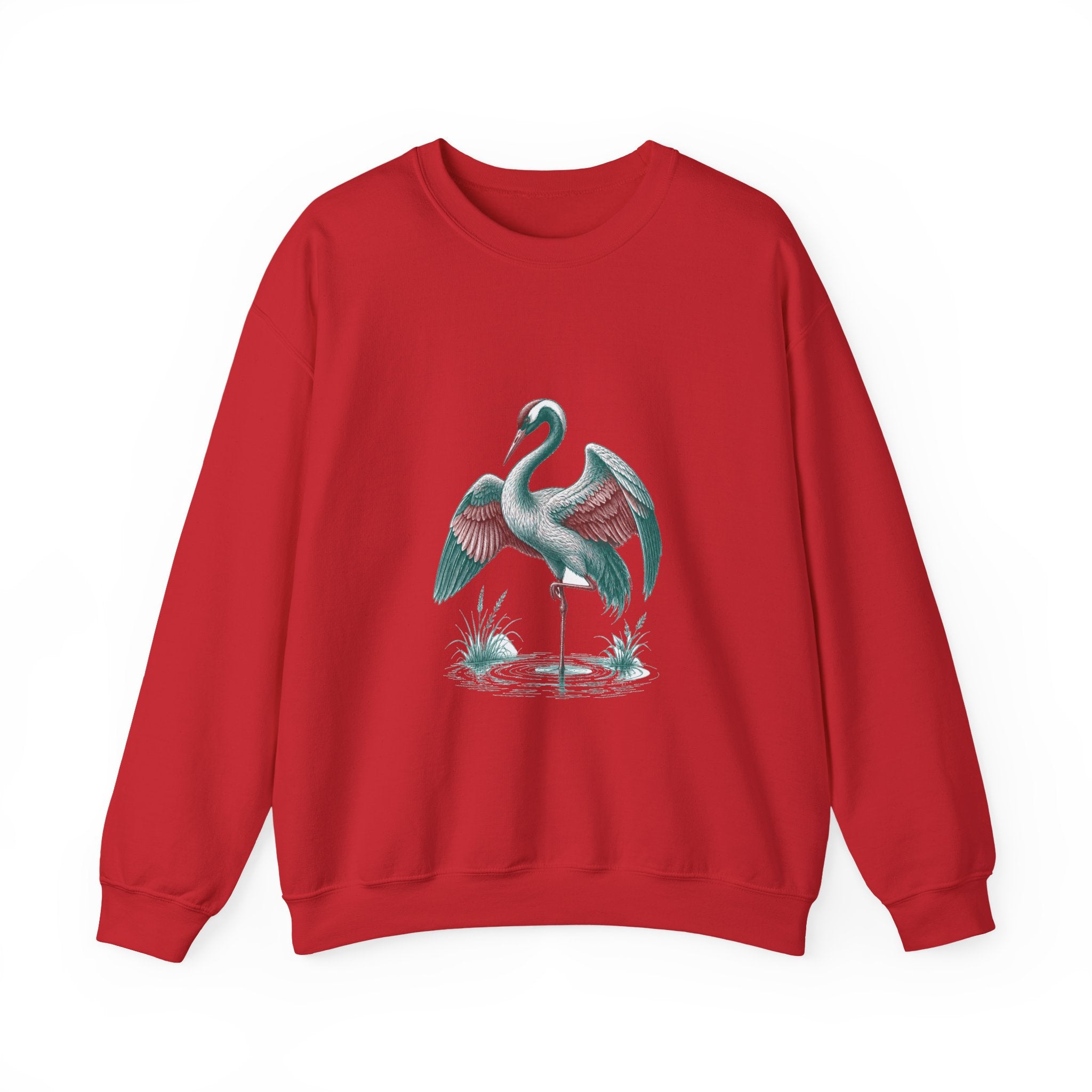 Matching Couple Sweatshirt - Tiger & Crane Matching Couple Crewneck Sweatshirt Vintage Art His Hers Wedding Gift - Design B