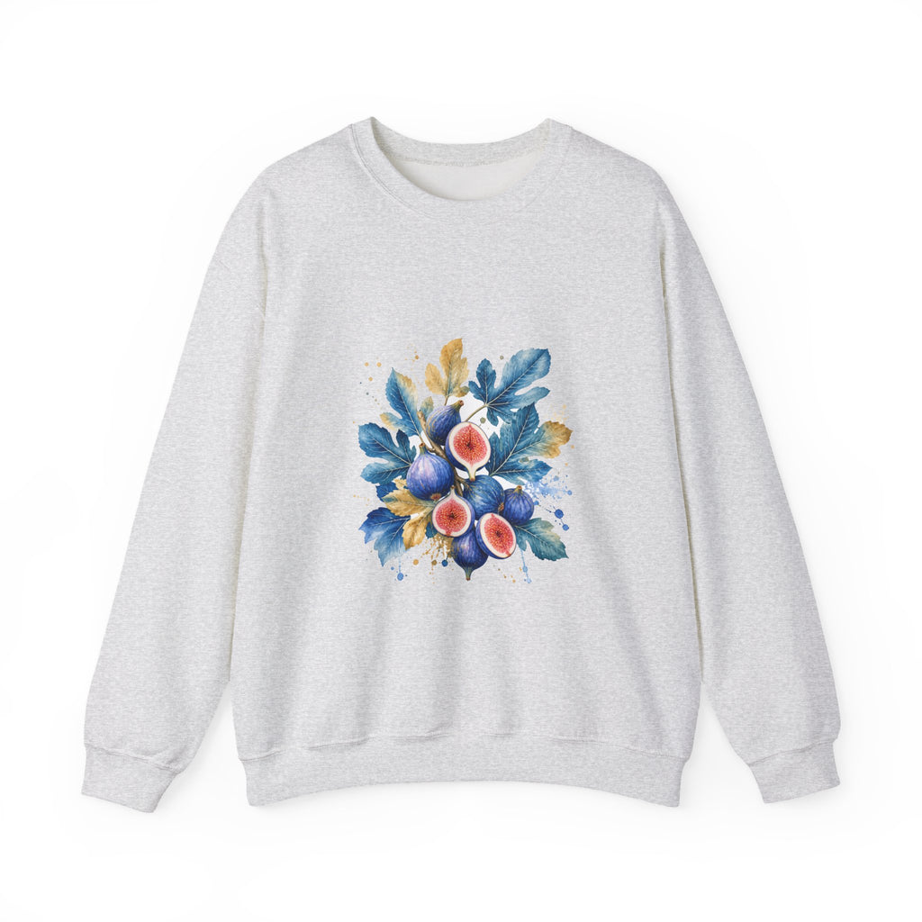 Matching Couple Sweatshirt - Olive Branch & Fig Matching Couple Comfort Colors Crew Watercolor Art His Hers Birthday Gift - Design B