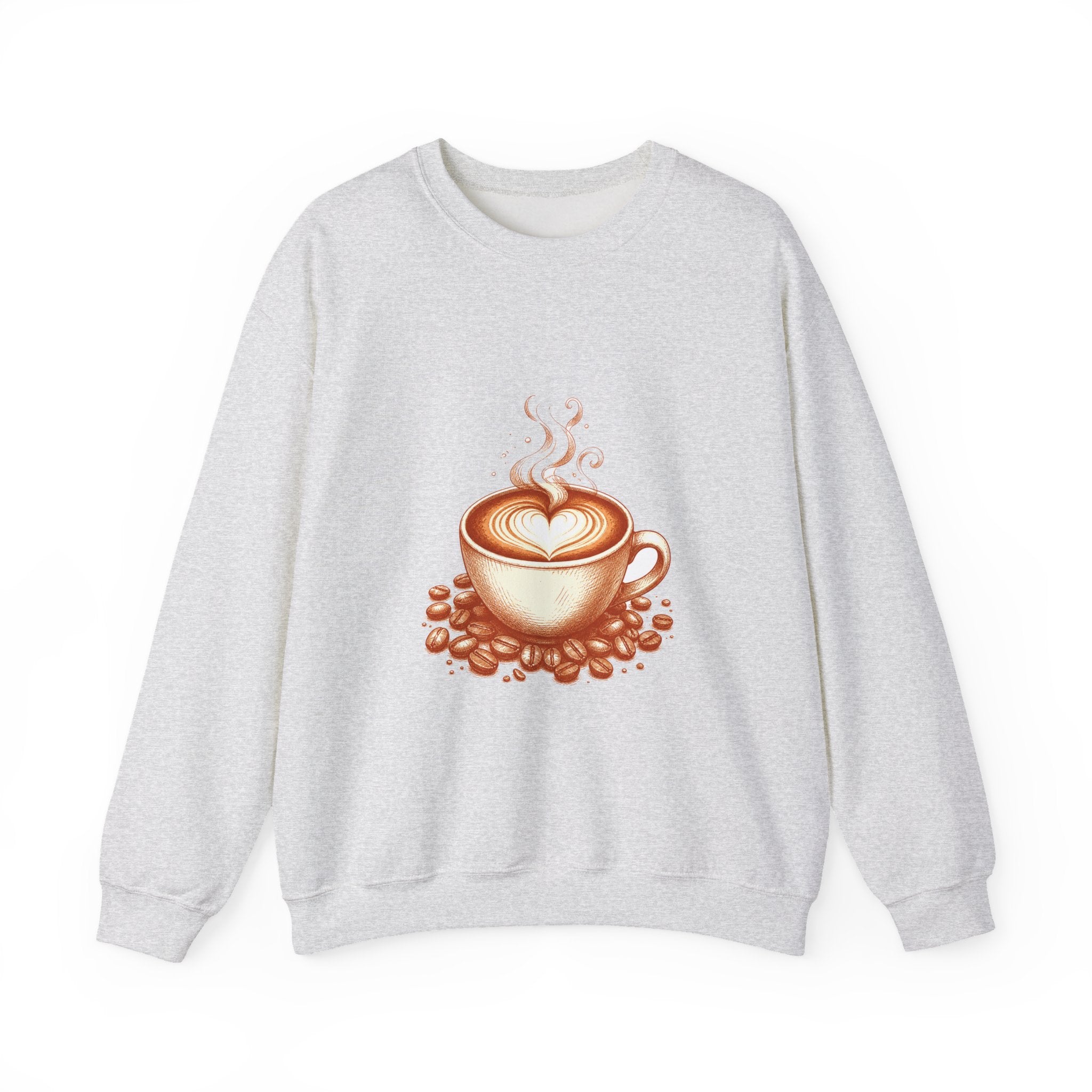 Matching Couple Sweatshirt - Coffee & Tea Matching Couple Crewneck Sweatshirt Hand-Drawn Art His Hers Best Friend Gift - Design A